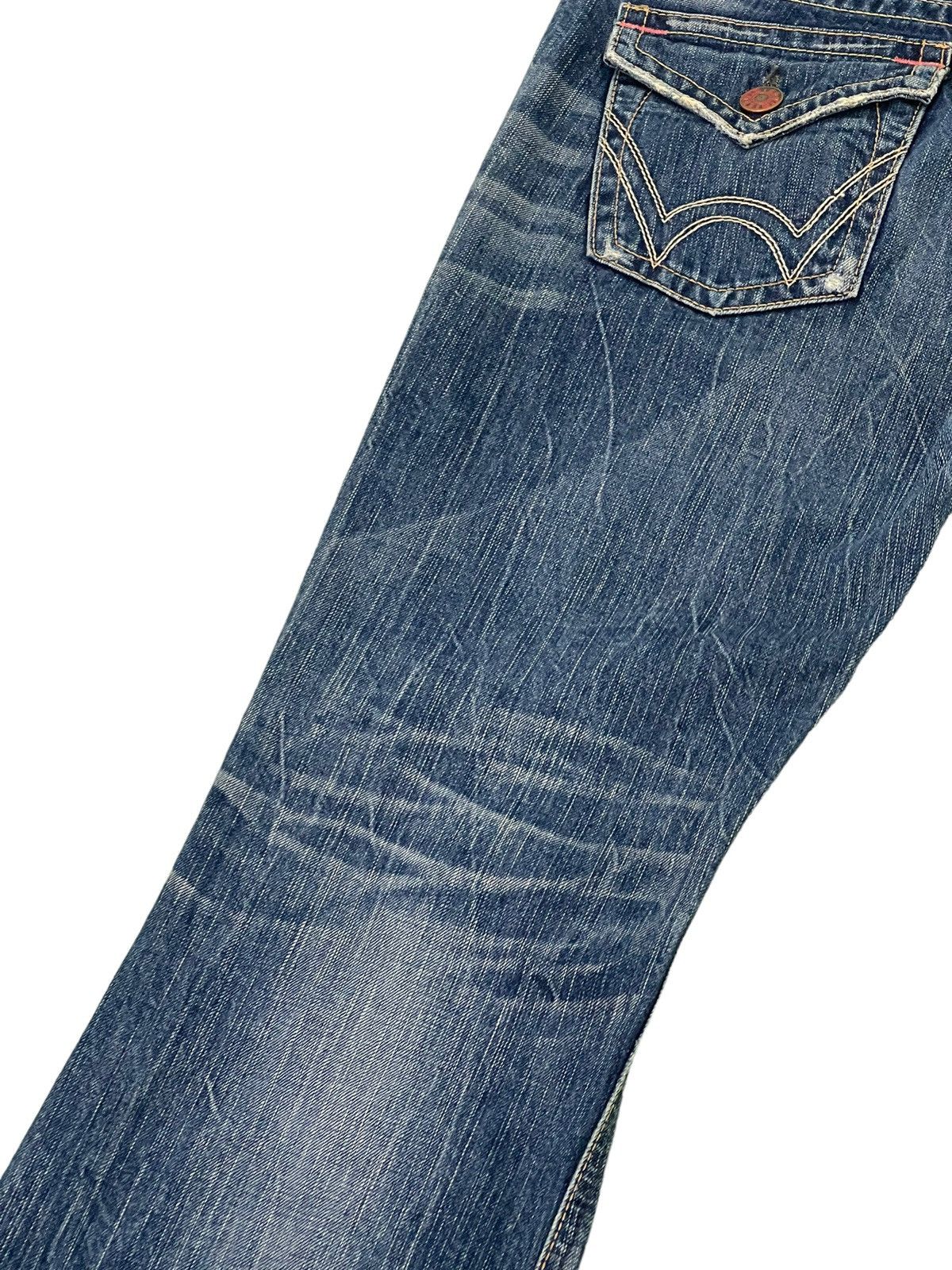 Edwin Flare Jeans Edwin Japan Faded Clawmark Denim Boot Cut 5🟦1 Size US 31 - 17 Thumbnail