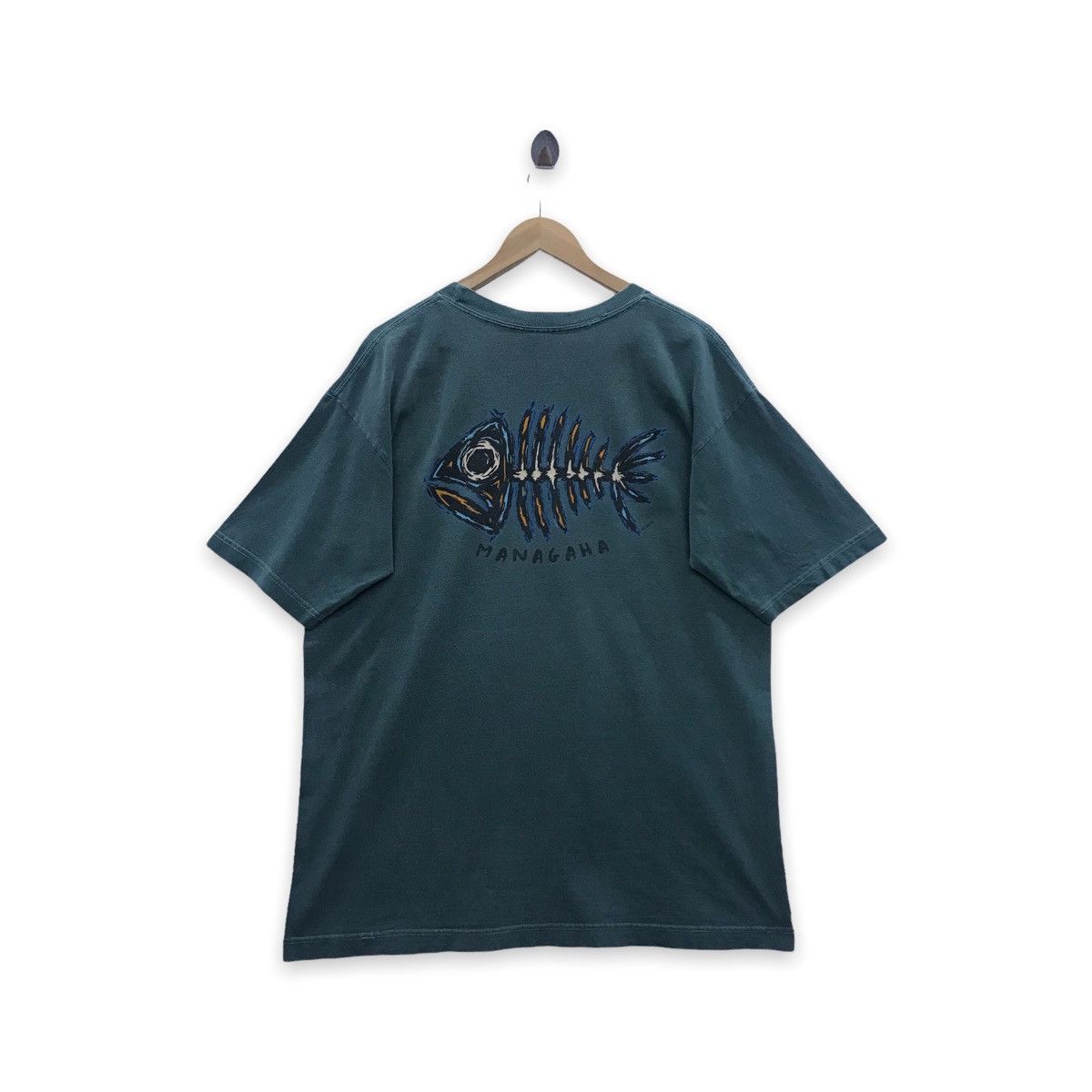 Rare!! Managaha Fishbone Skate T-shirt