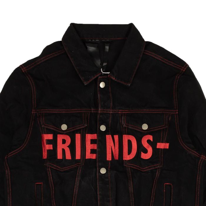 Vlone jean jacket clearance red