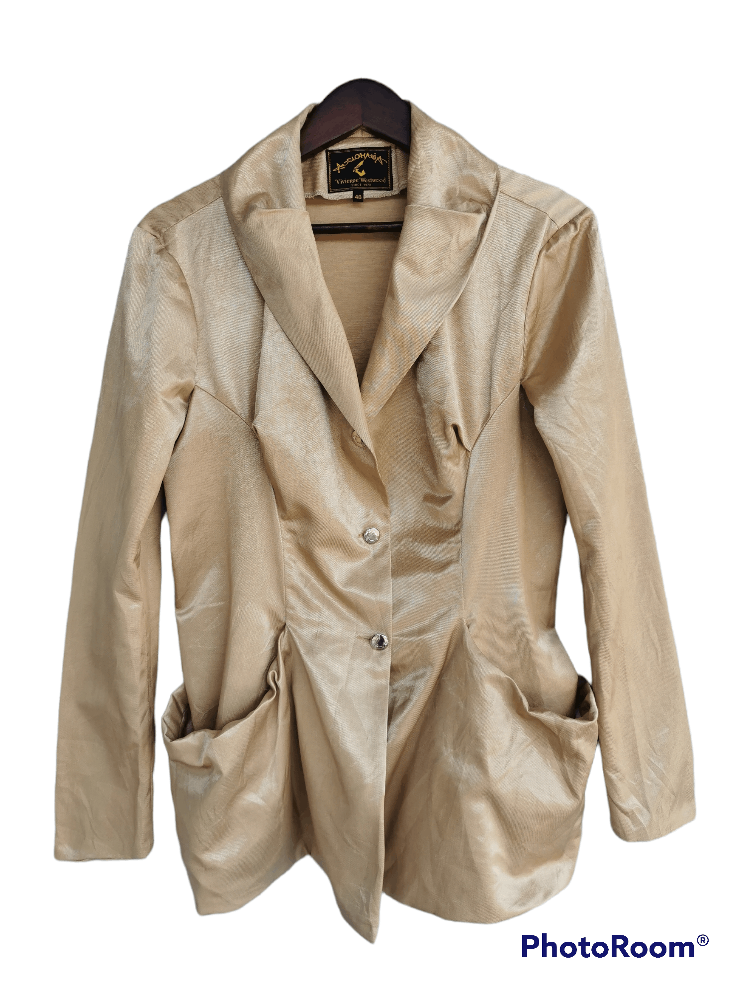 image of Archival Clothing Vivienne Westwood Anglomania Golden Jacket in Golden Brown, Women's (Size XL)