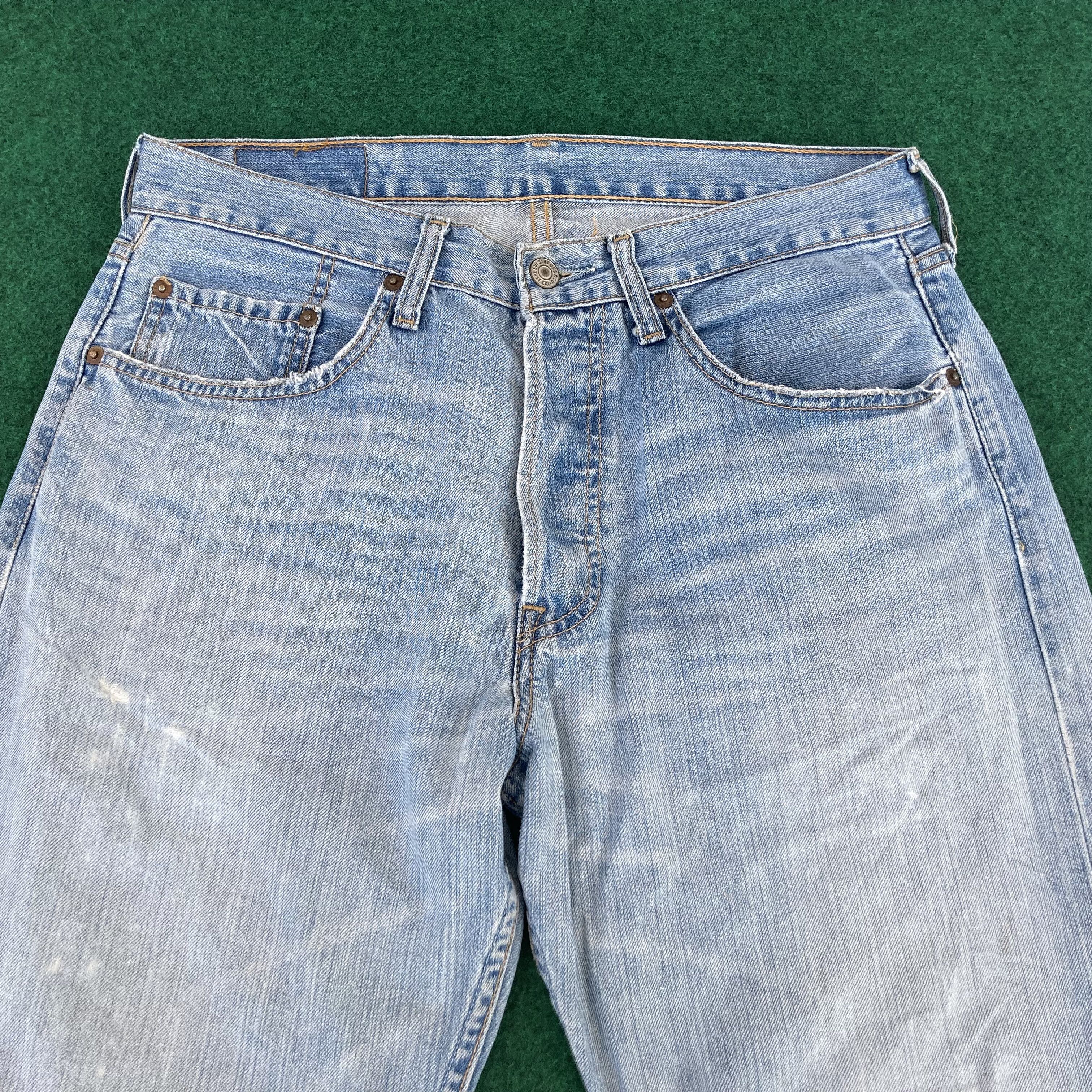 Levi's × Vintage Vtg Levis 501 Distressed Ripped Jeans Sz 32 Grunge Jeans Size US 32 / EU 48 - 3 Thumbnail