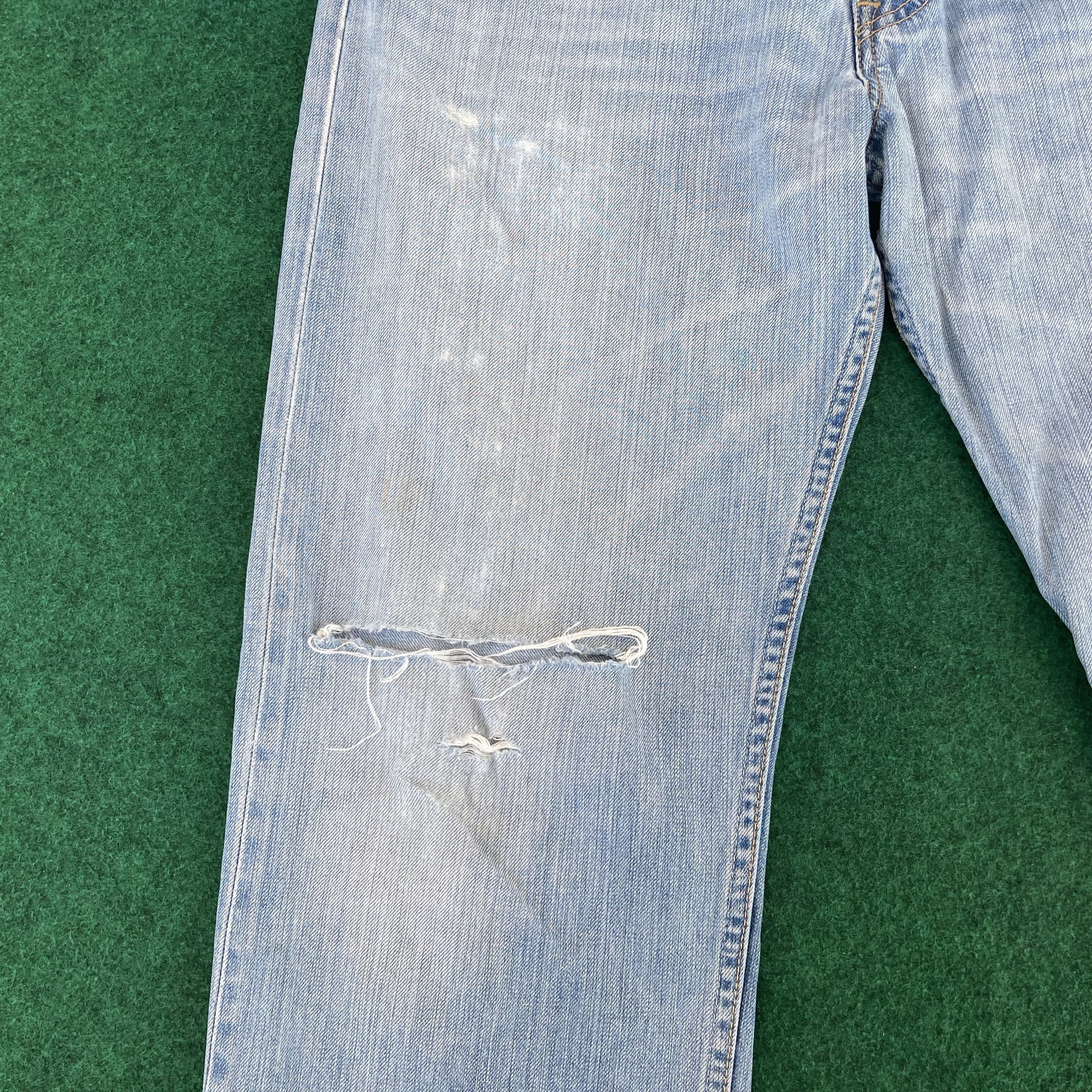 Levi's × Vintage Vtg Levis 501 Distressed Ripped Jeans Sz 32 Grunge Jeans Size US 32 / EU 48 - 5 Thumbnail