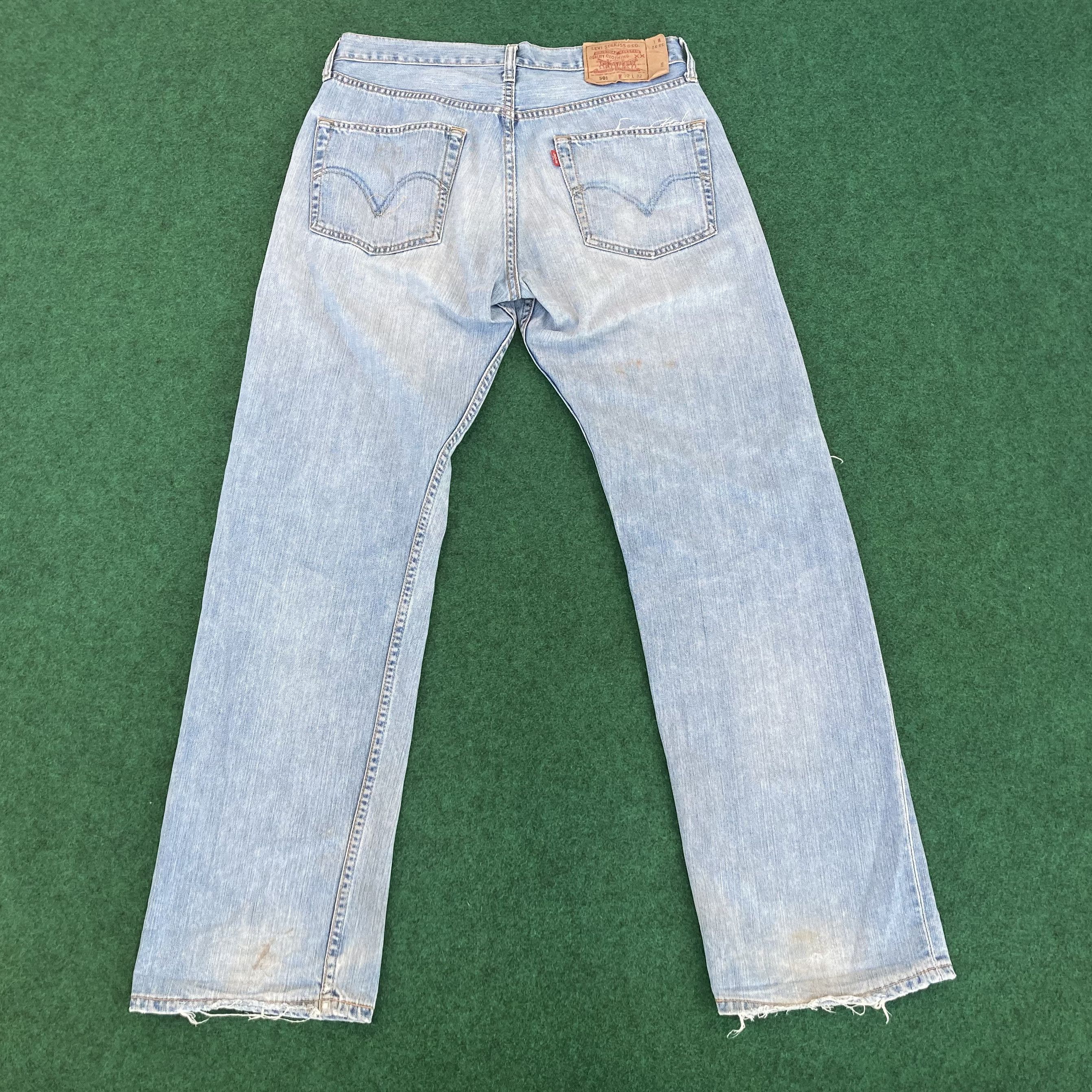 Levi's × Vintage Vtg Levis 501 Distressed Ripped Jeans Sz 32 Grunge Jeans Size US 32 / EU 48 - 12 Thumbnail