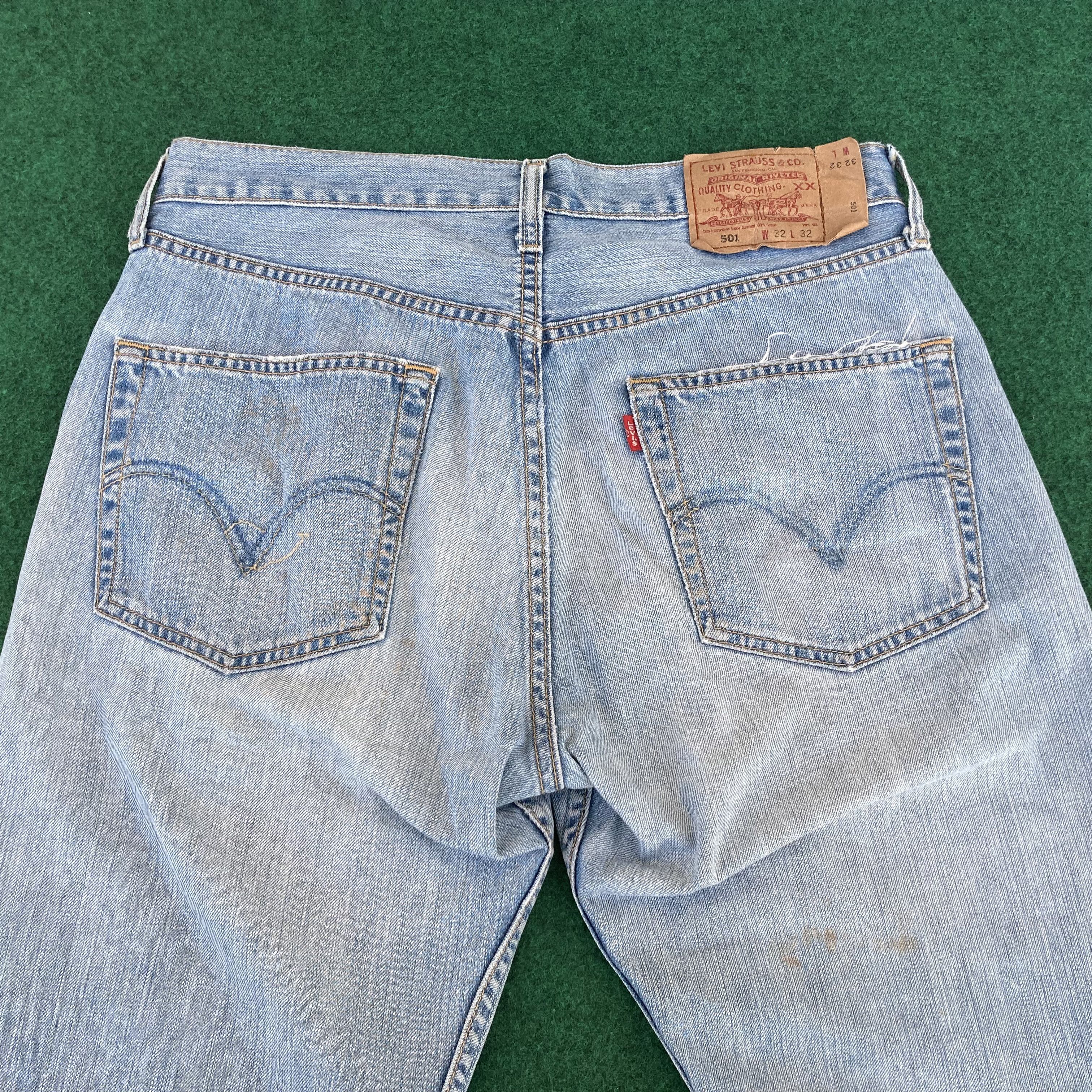 Levi's × Vintage Vtg Levis 501 Distressed Ripped Jeans Sz 32 Grunge Jeans Size US 32 / EU 48 - 11 Thumbnail