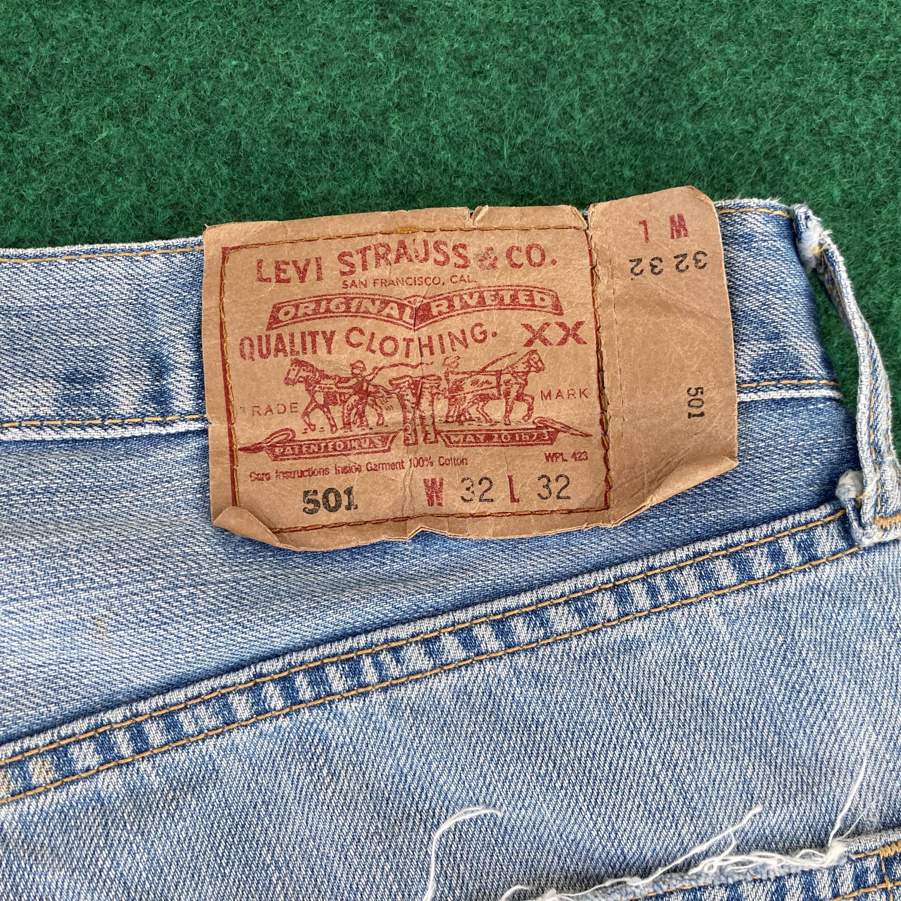 Levi's × Vintage Vtg Levis 501 Distressed Ripped Jeans Sz 32 Grunge Jeans Size US 32 / EU 48 - 10 Thumbnail