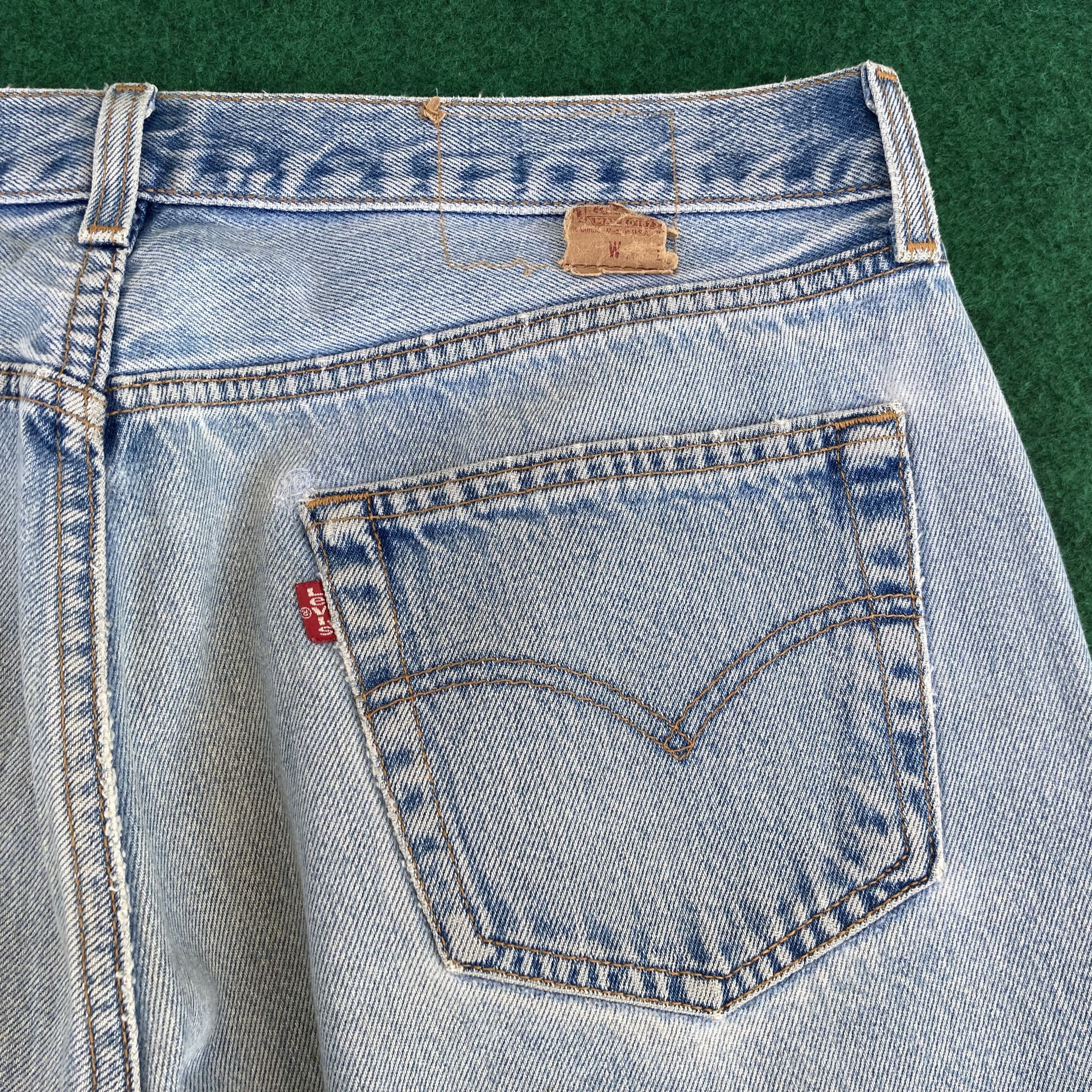 Levi's × Vintage Vtg Levis 501 Distressed Ripped Jeans 35 Punk Grunge Jeans Size US 35 - 8 Thumbnail
