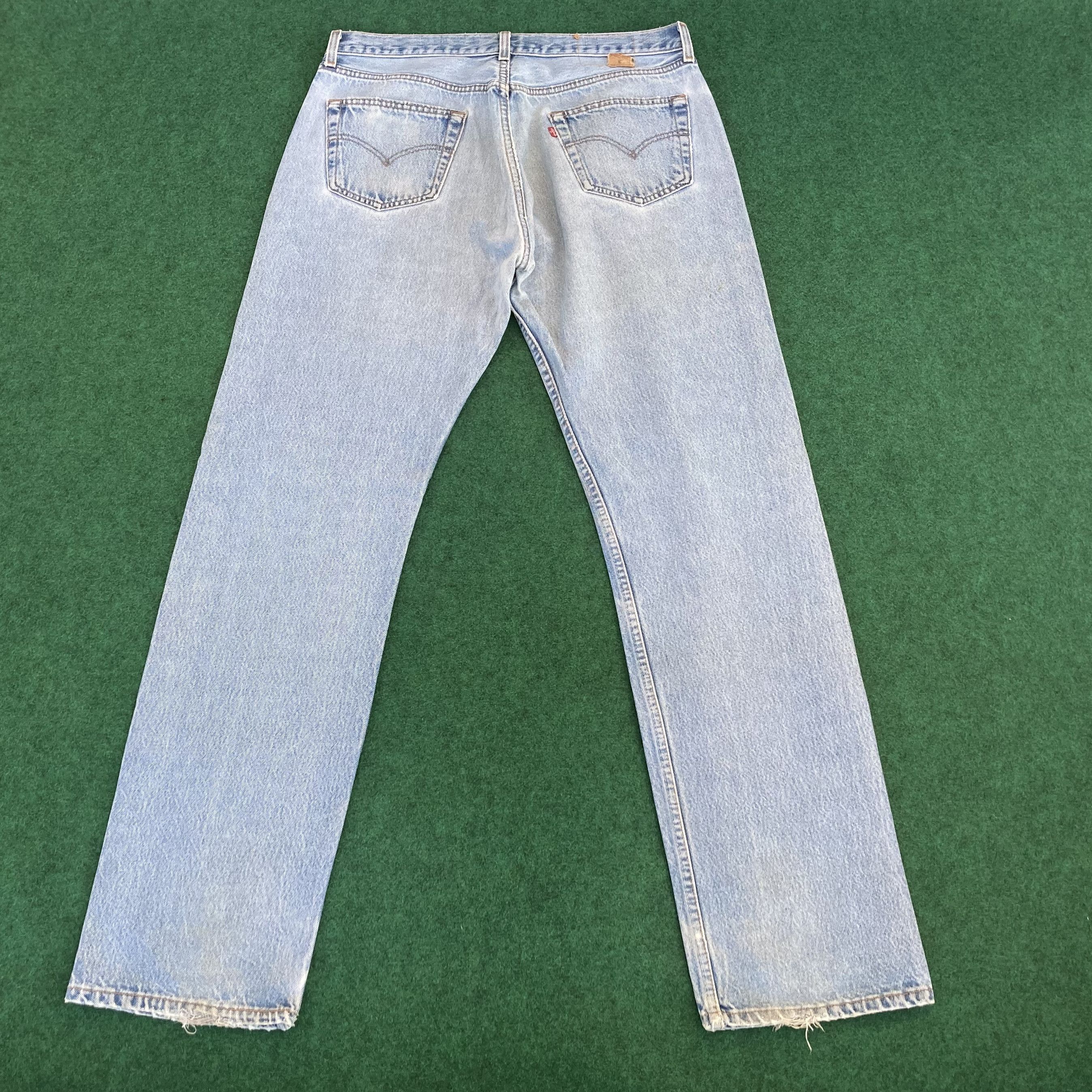 Levi's × Vintage Vtg Levis 501 Distressed Ripped Jeans 35 Punk Grunge Jeans Size US 35 - 10 Thumbnail