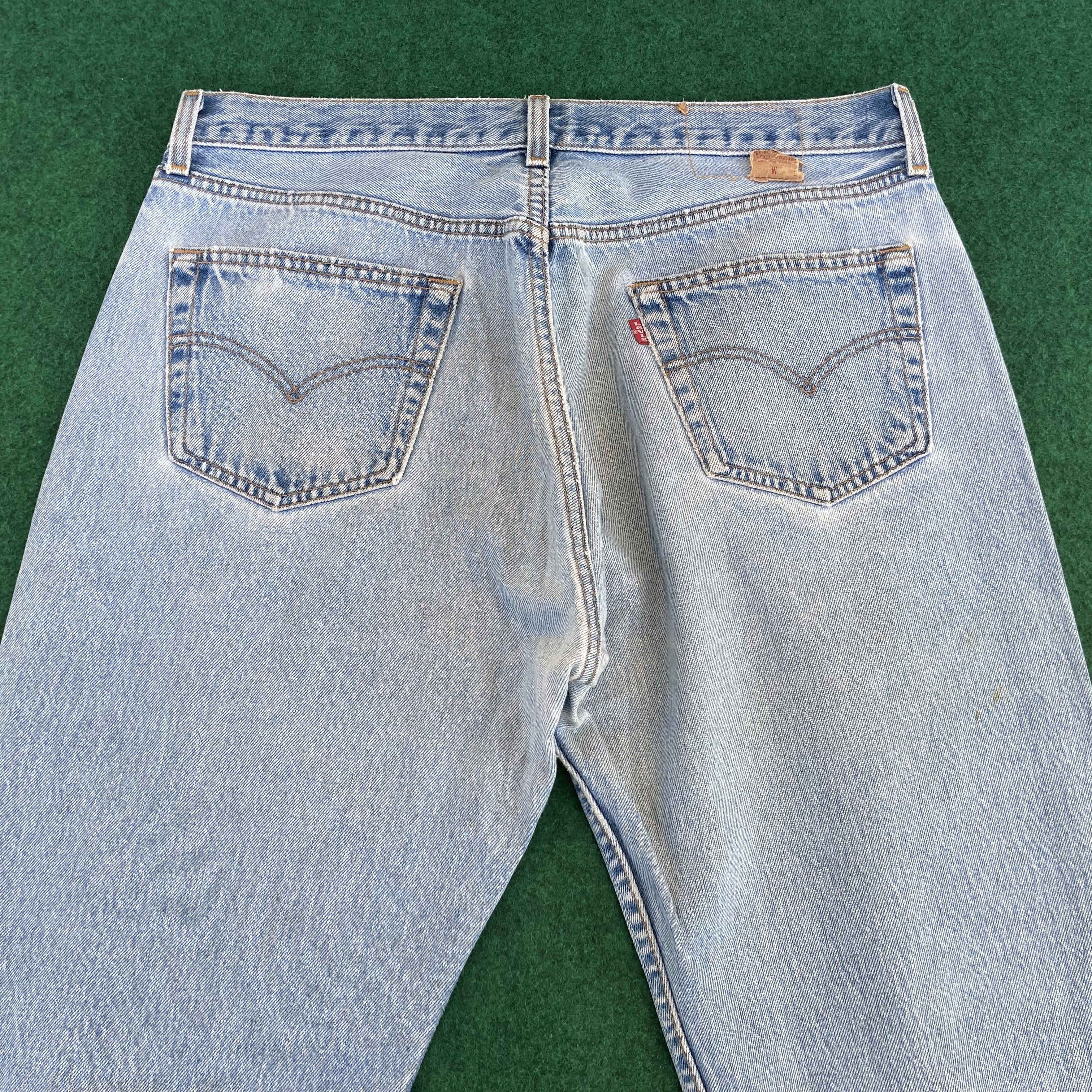 Levi's × Vintage Vtg Levis 501 Distressed Ripped Jeans 35 Punk Grunge Jeans Size US 35 - 9 Thumbnail
