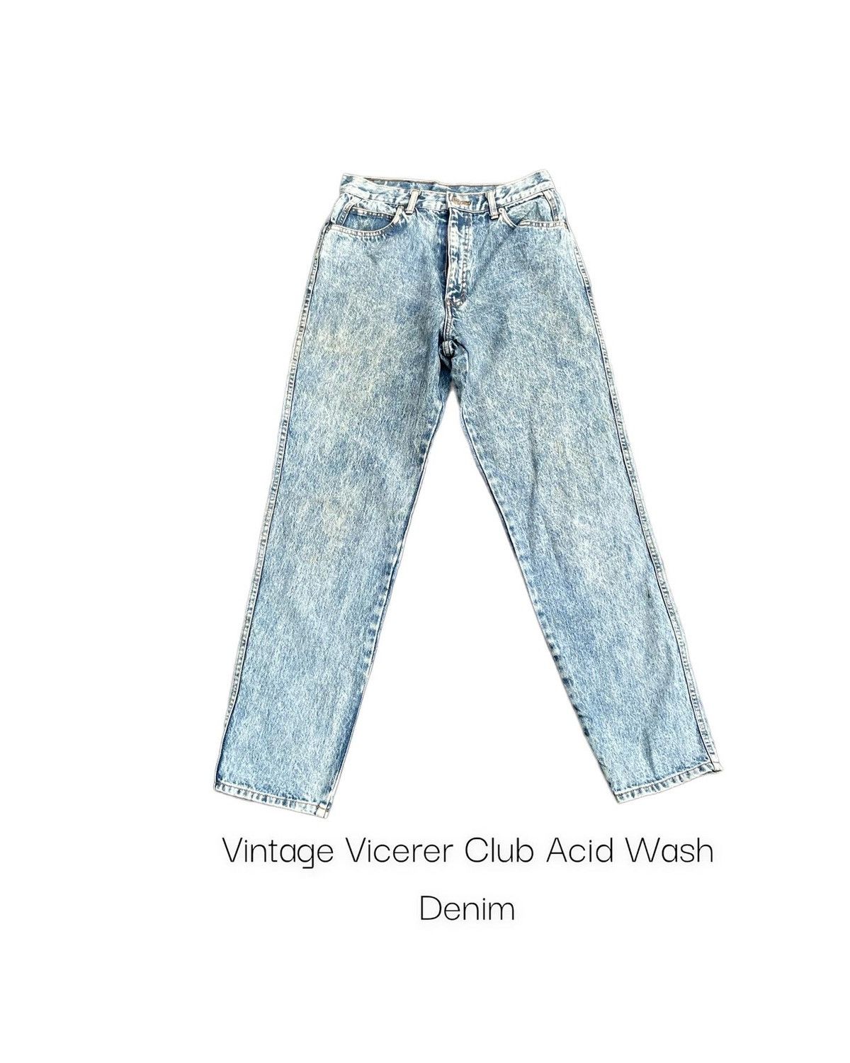 Japanese Brand Vintage Vicerer Club Acid Wash Denim Size US 29 - 1 Thumbnail