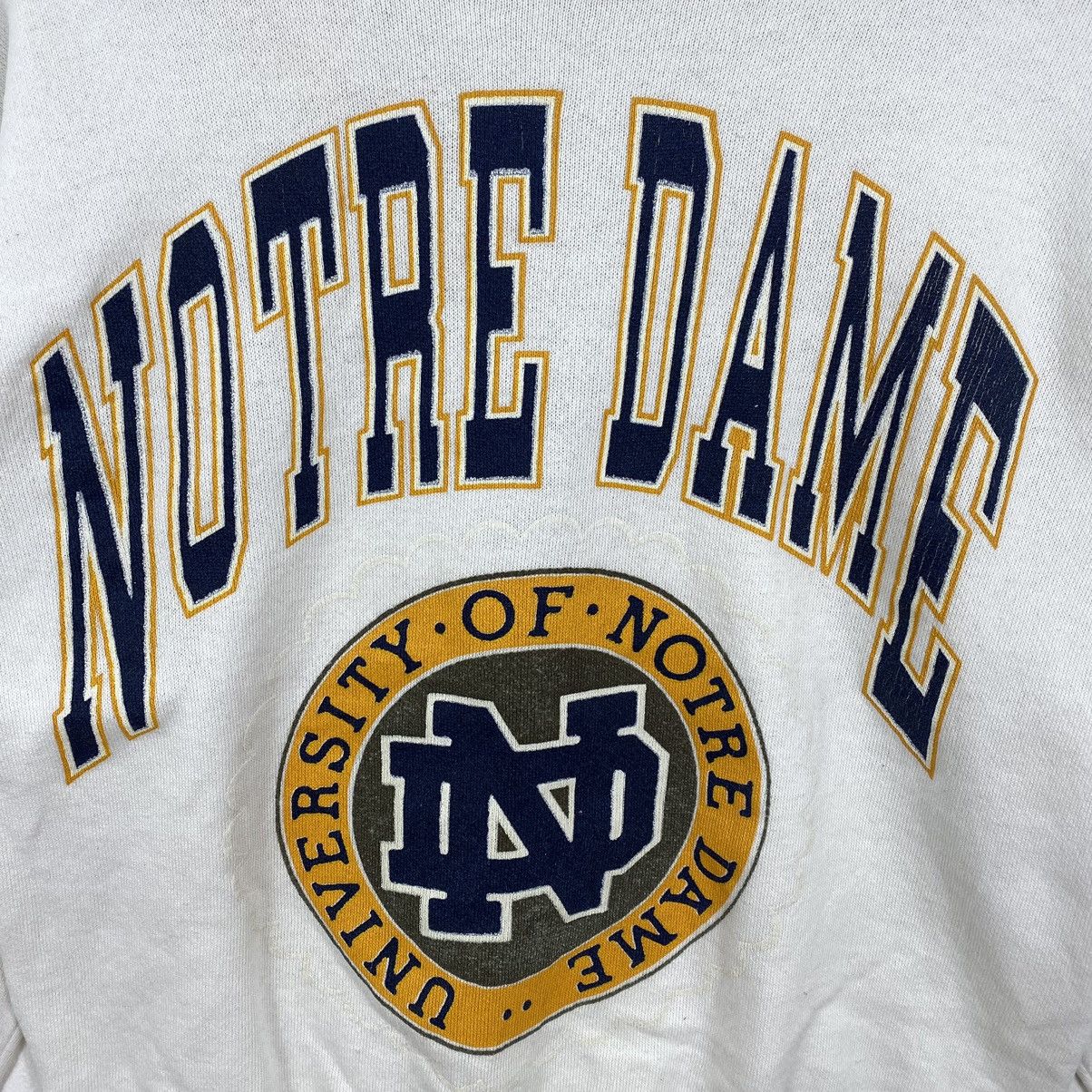 Vintage UNIVERSITY Of NOTRE DAME Logo Print White Sweatshirt Size US S / EU 44-46 / 1 - 3 Thumbnail