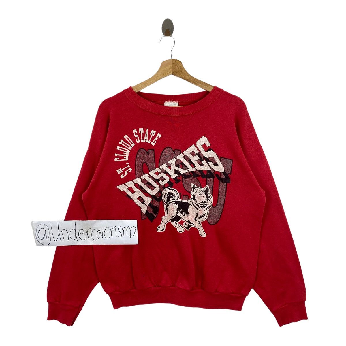 Tultex × Vintage Vintage 80s TULTEX x St Cloud State HUSKIES Print Fleece Size US L / EU 52-54 / 3 - 1 Thumbnail