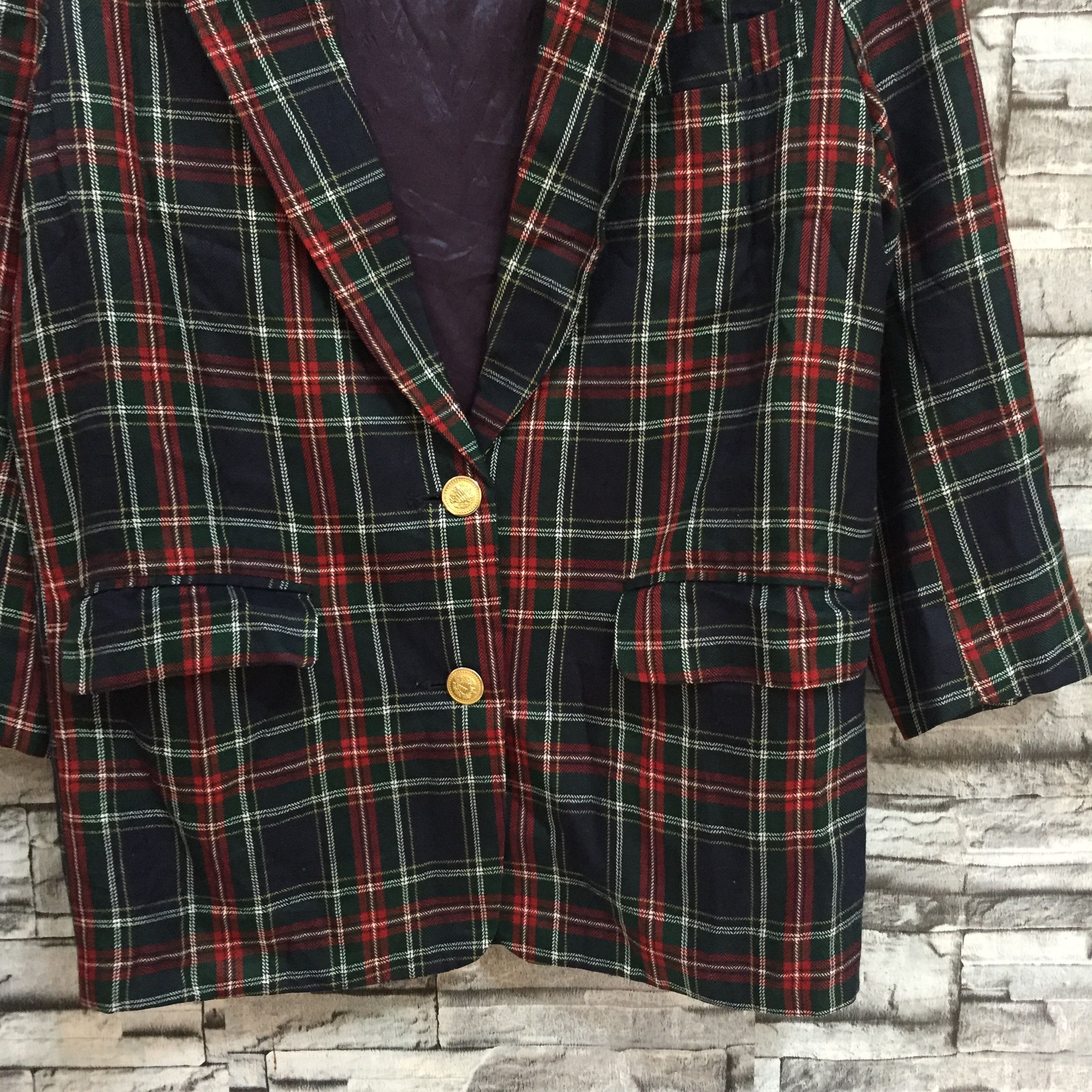 Vintage Vintage Blazer scottish plaid design.. vintage coat fit M Size 40R - 4 Thumbnail