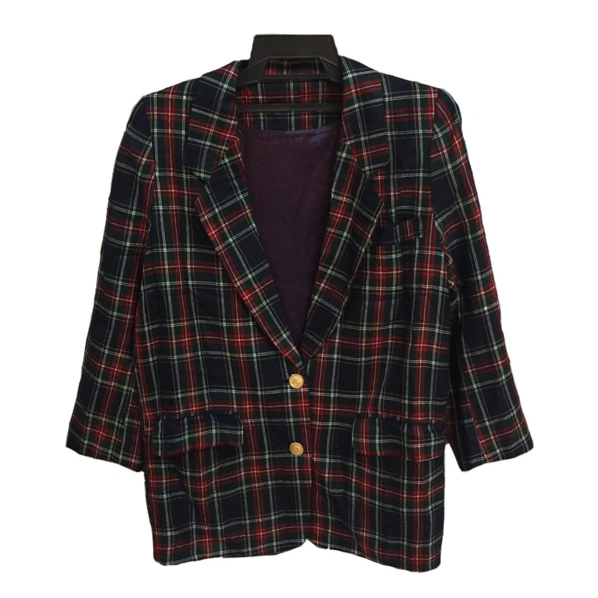 Vintage Vintage Blazer scottish plaid design.. vintage coat fit M Size 40R - 1 Thumbnail