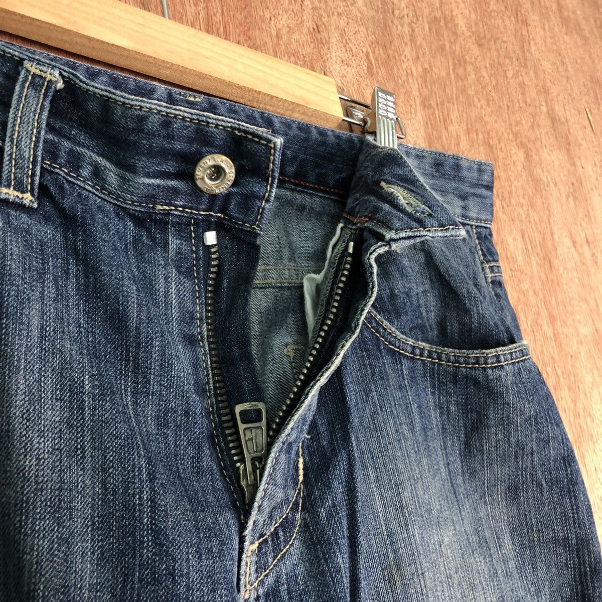 Vintage DLL Seven7 Blue distressed Denim Jeans Pants #c204 Size US 32 / EU 48 - 8 Thumbnail