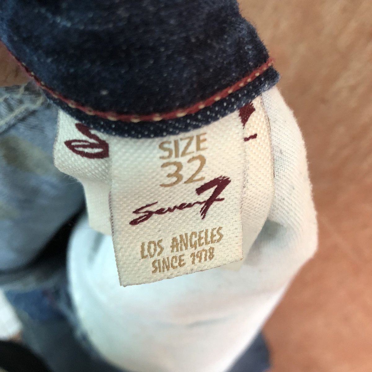 Vintage DLL Seven7 Blue distressed Denim Jeans Pants #c204 Size US 32 / EU 48 - 16 Thumbnail