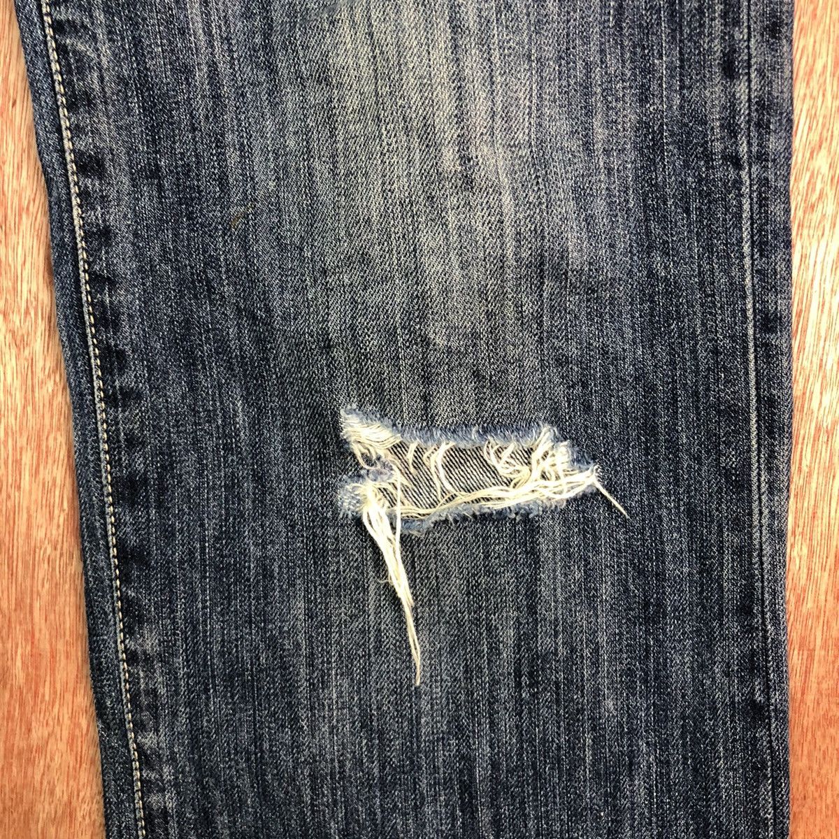 Vintage DLL Seven7 Blue distressed Denim Jeans Pants #c204 Size US 32 / EU 48 - 5 Thumbnail
