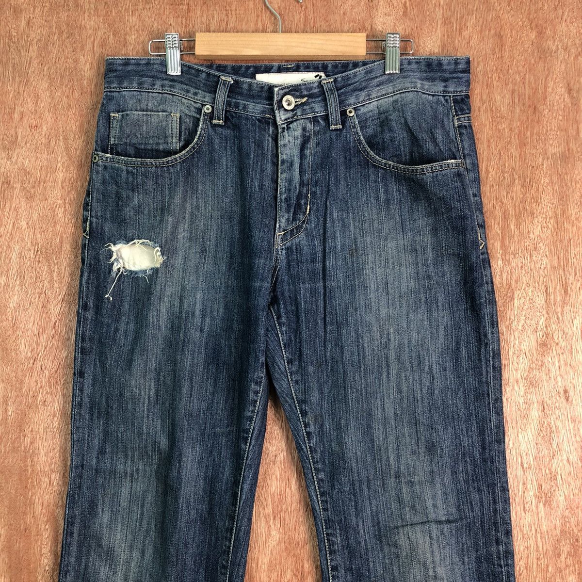 Vintage DLL Seven7 Blue distressed Denim Jeans Pants #c204 Size US 32 / EU 48 - 2 Thumbnail