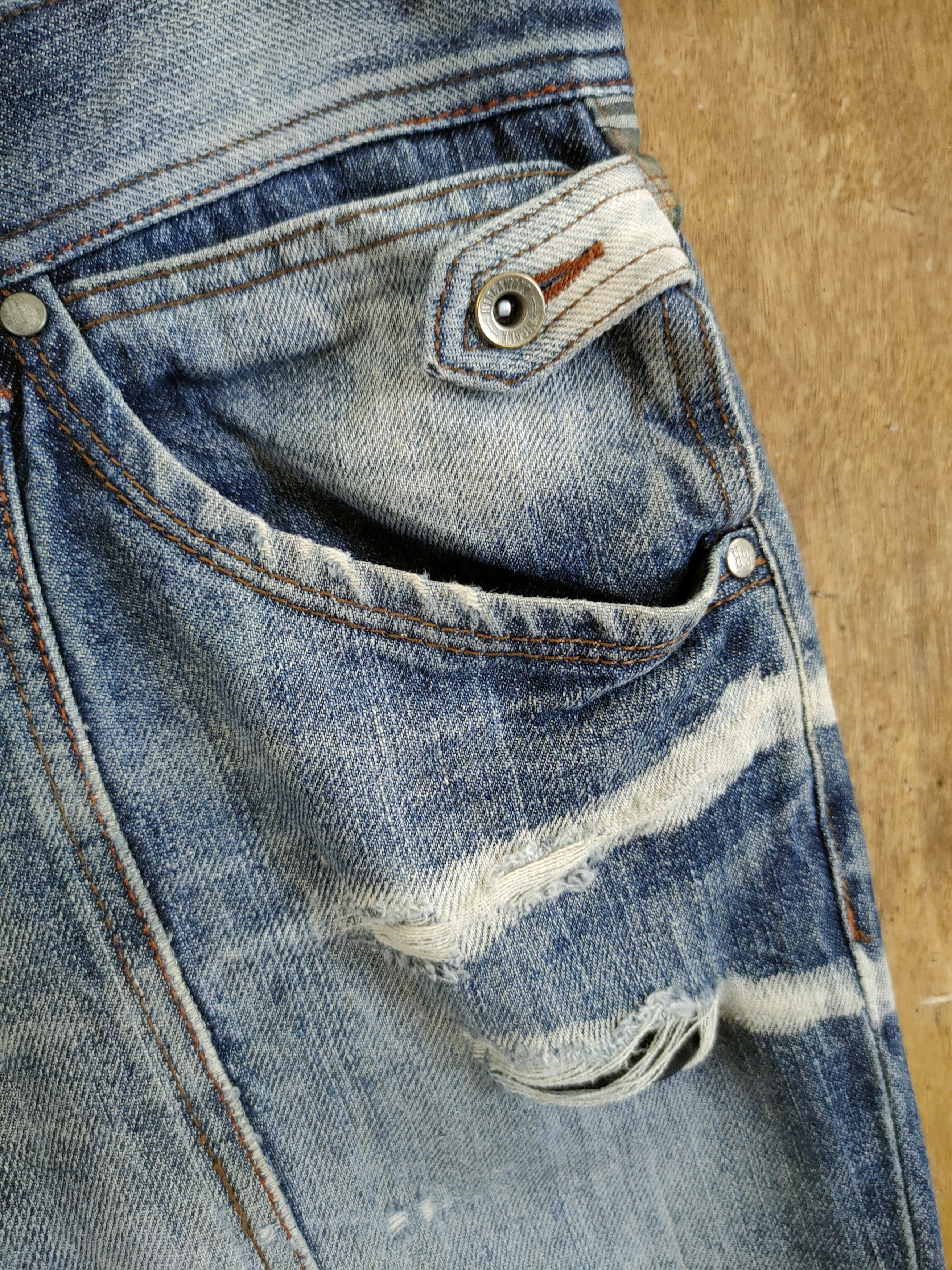 HIDEAWAYS Hideaways nicole distressed denim jeans pants #46-743 Size US 34 / EU 50 - 13 Thumbnail