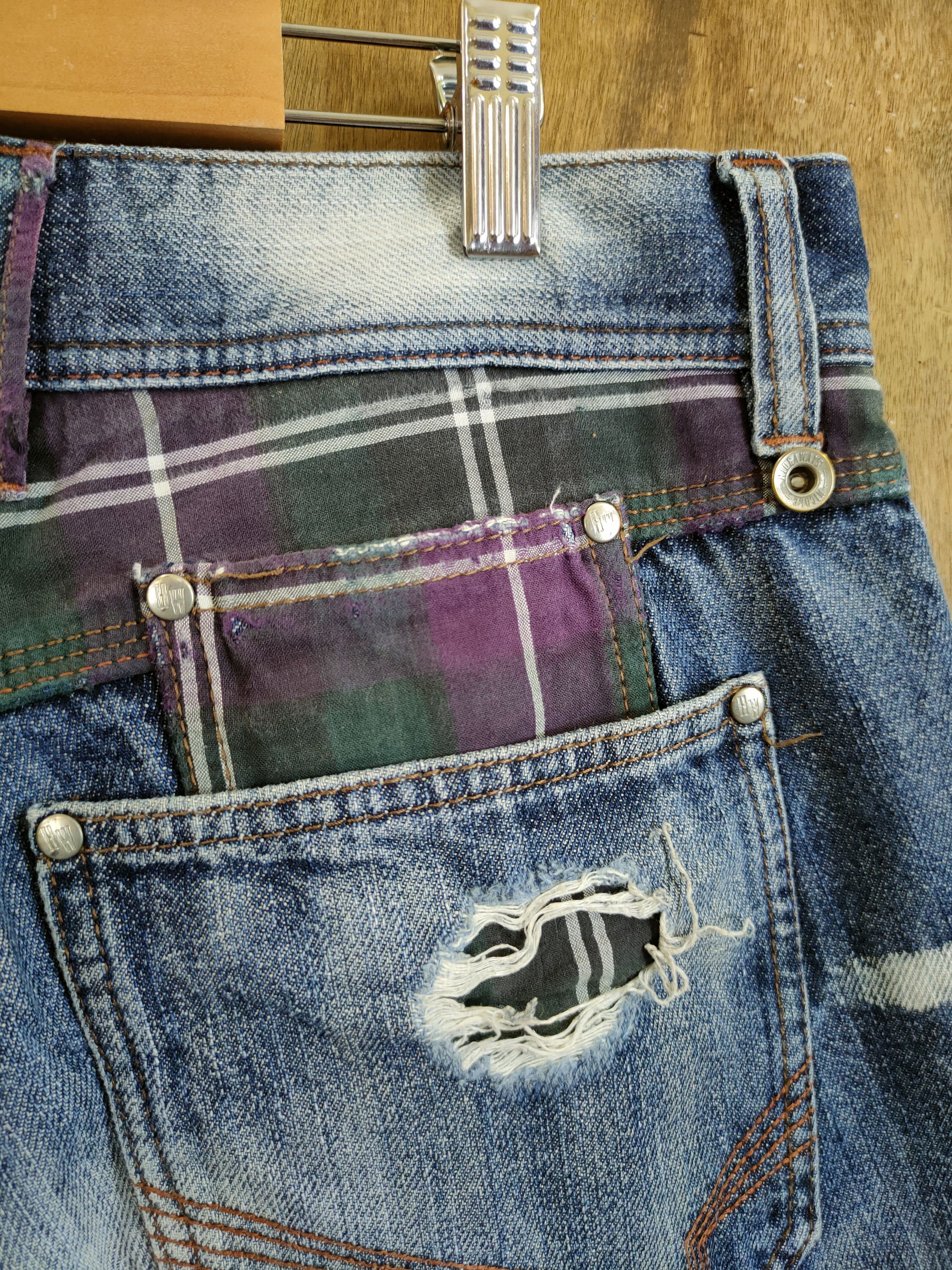 HIDEAWAYS Hideaways nicole distressed denim jeans pants #46-743 Size US 34 / EU 50 - 4 Thumbnail