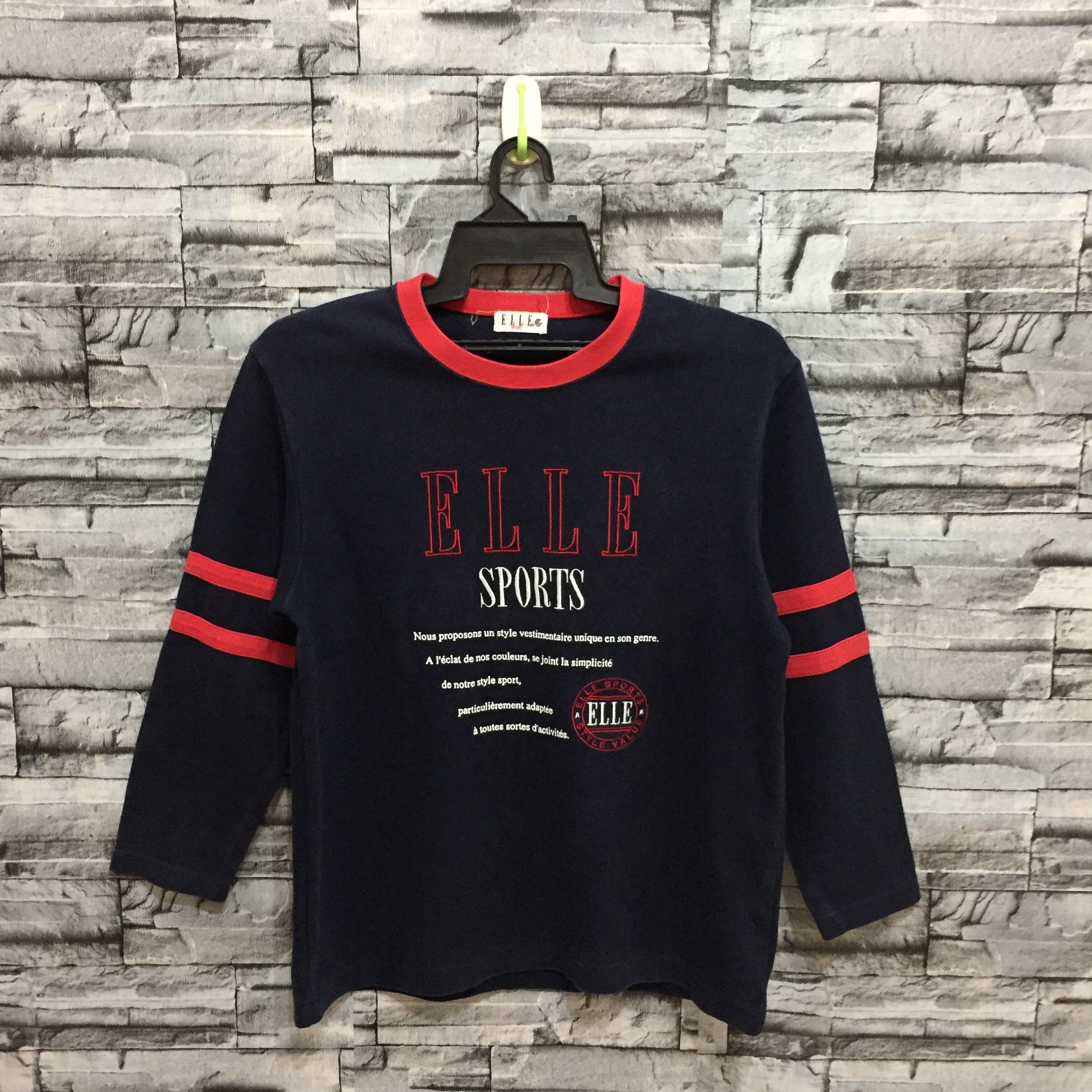 Japanese Brand Vintage Elle sweatshirt spellout embroidered size 38 fit M Size US M / EU 48-50 / 2 - 2 Thumbnail