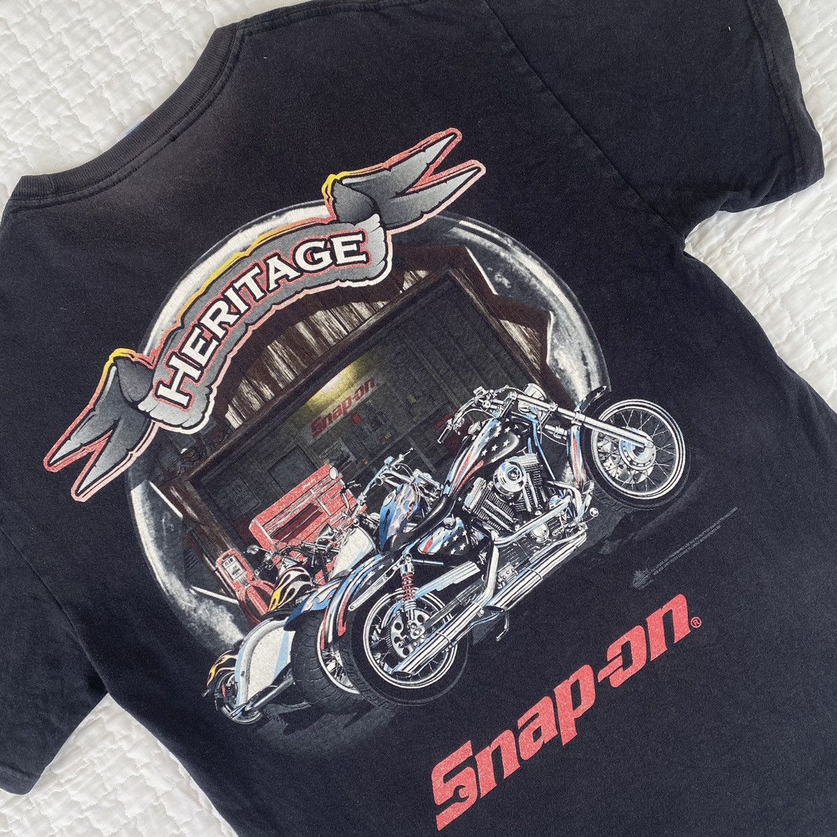Harley Davidson Heritage Snap On Motorcycle Tee Bleach Colour Size US M / EU 48-50 / 2 - 1 Thumbnail