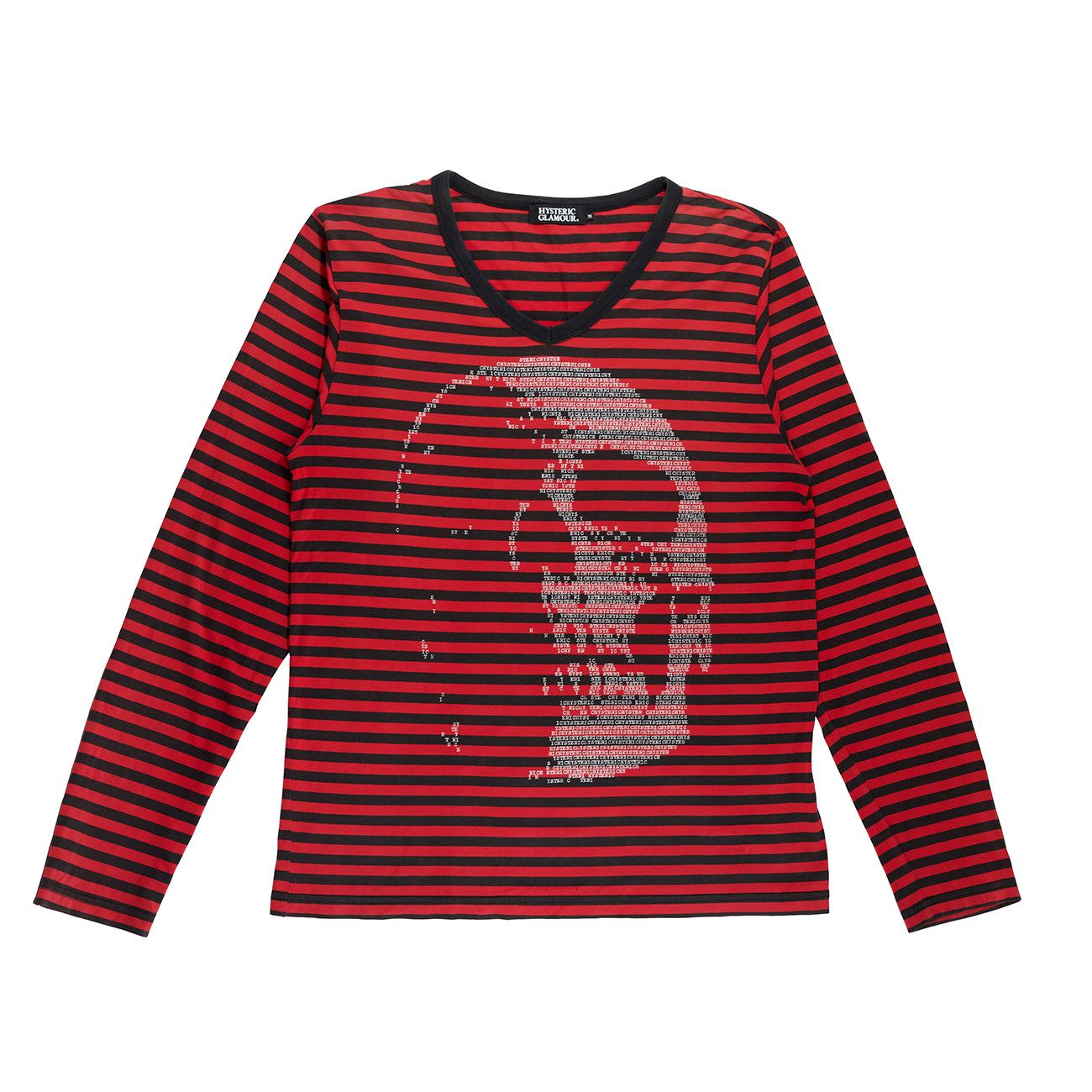 Hysteric Glamour Skull Long Sleeve Striped Tee | Grailed