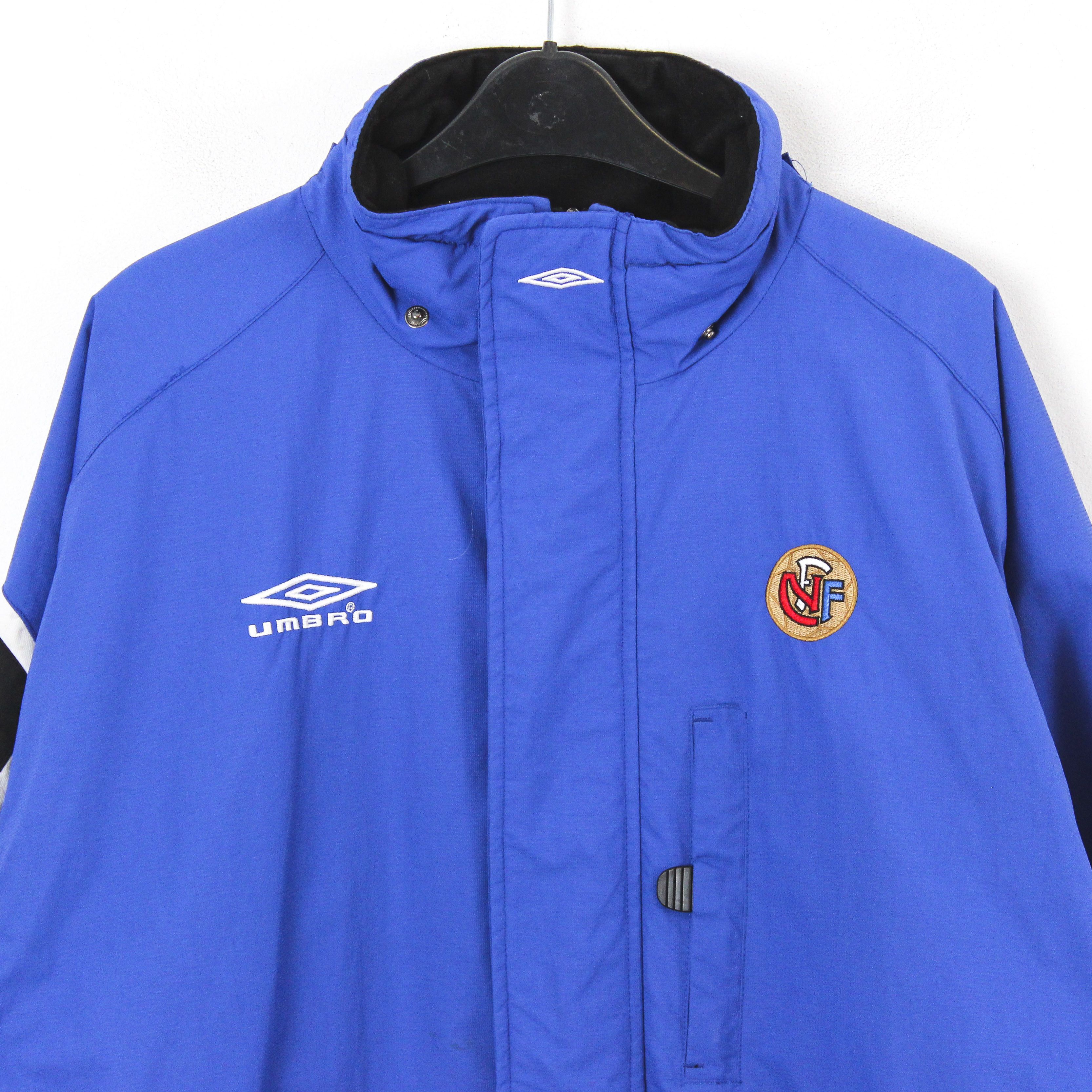 Umbro × Vintage Norway Football M Soccer Jacket Coat Nylon Nova Guard Blue Size US M / EU 48-50 / 2 - 2 Thumbnail