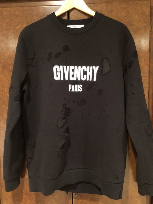 Givenchy distressed logo online sweatshirt