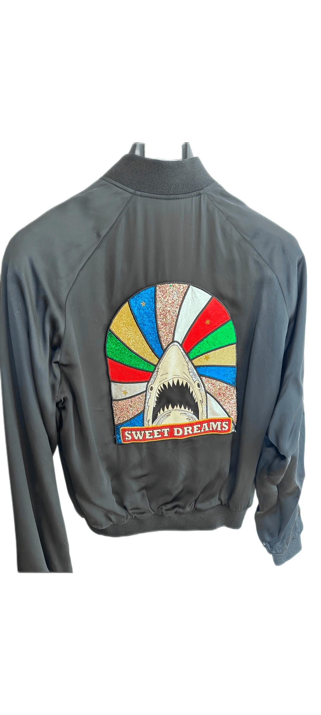 Saint Laurent Classic rainbow shark silk jacket