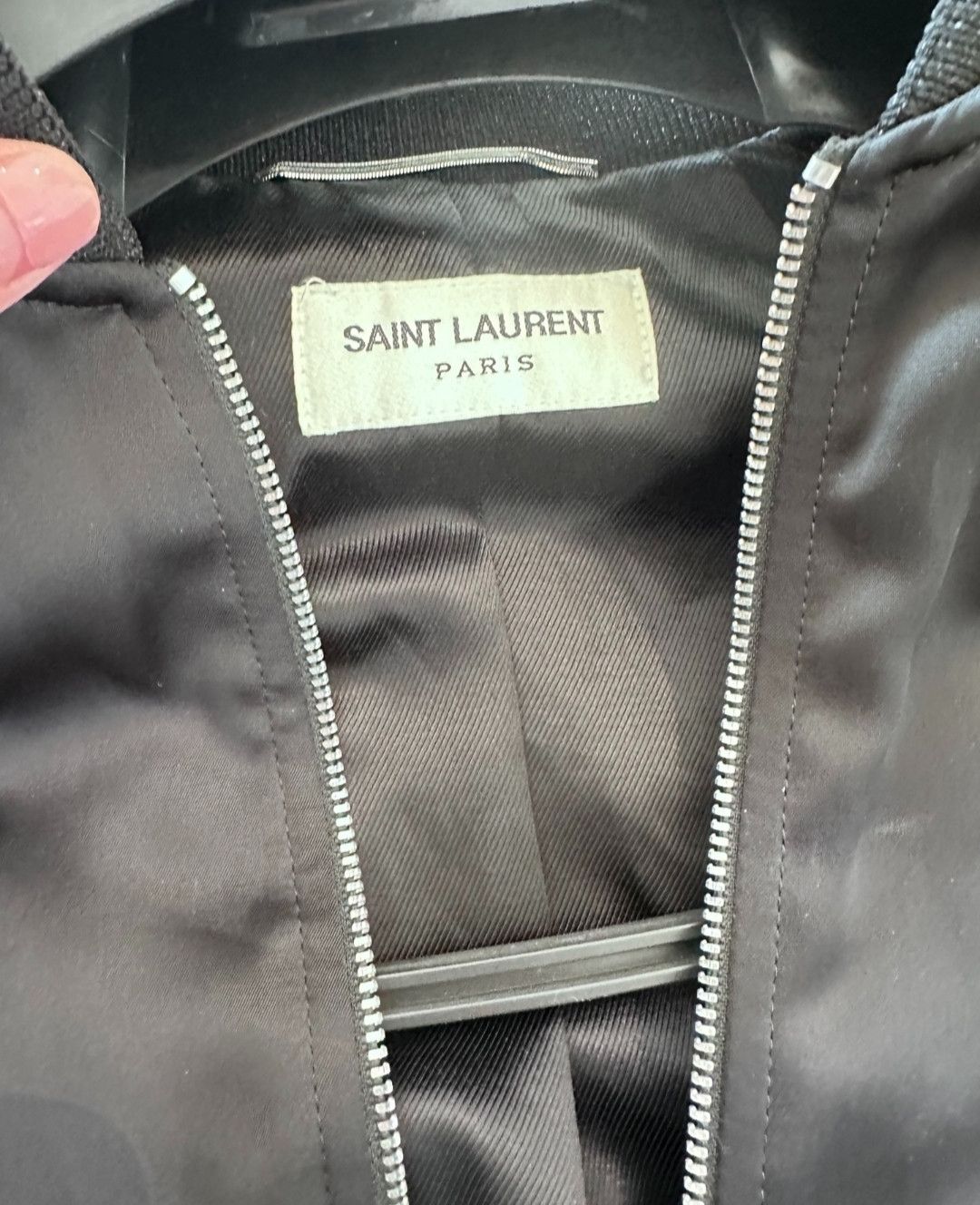 Saint Laurent Classic rainbow shark silk jacket
