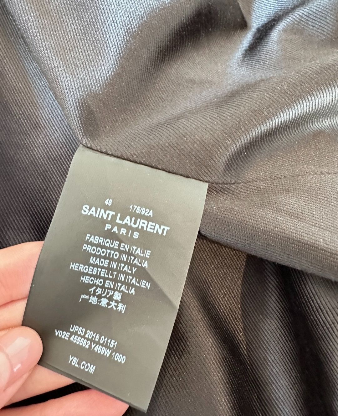 Saint Laurent Classic rainbow shark silk jacket