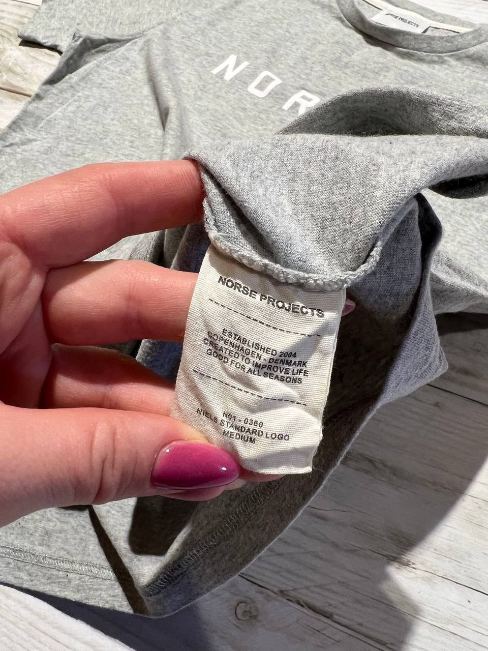 Norse Projects Norse Projects T-Shirt Big Logo Luxury Grey Men Size S Size US S / EU 44-46 / 1 - 8 Thumbnail