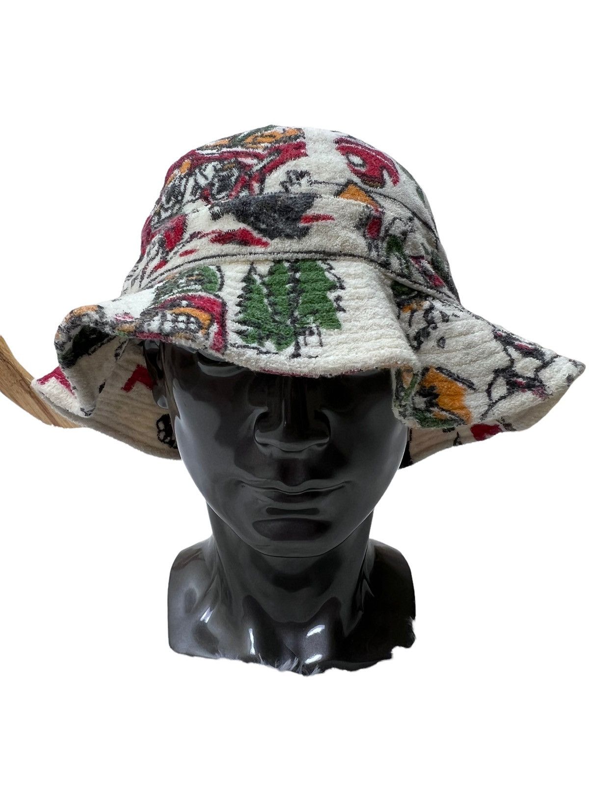 Japanese Brand Vintage Denim Dungaree Full Print Bucket Hat Size ONE SIZE - 2 Thumbnail