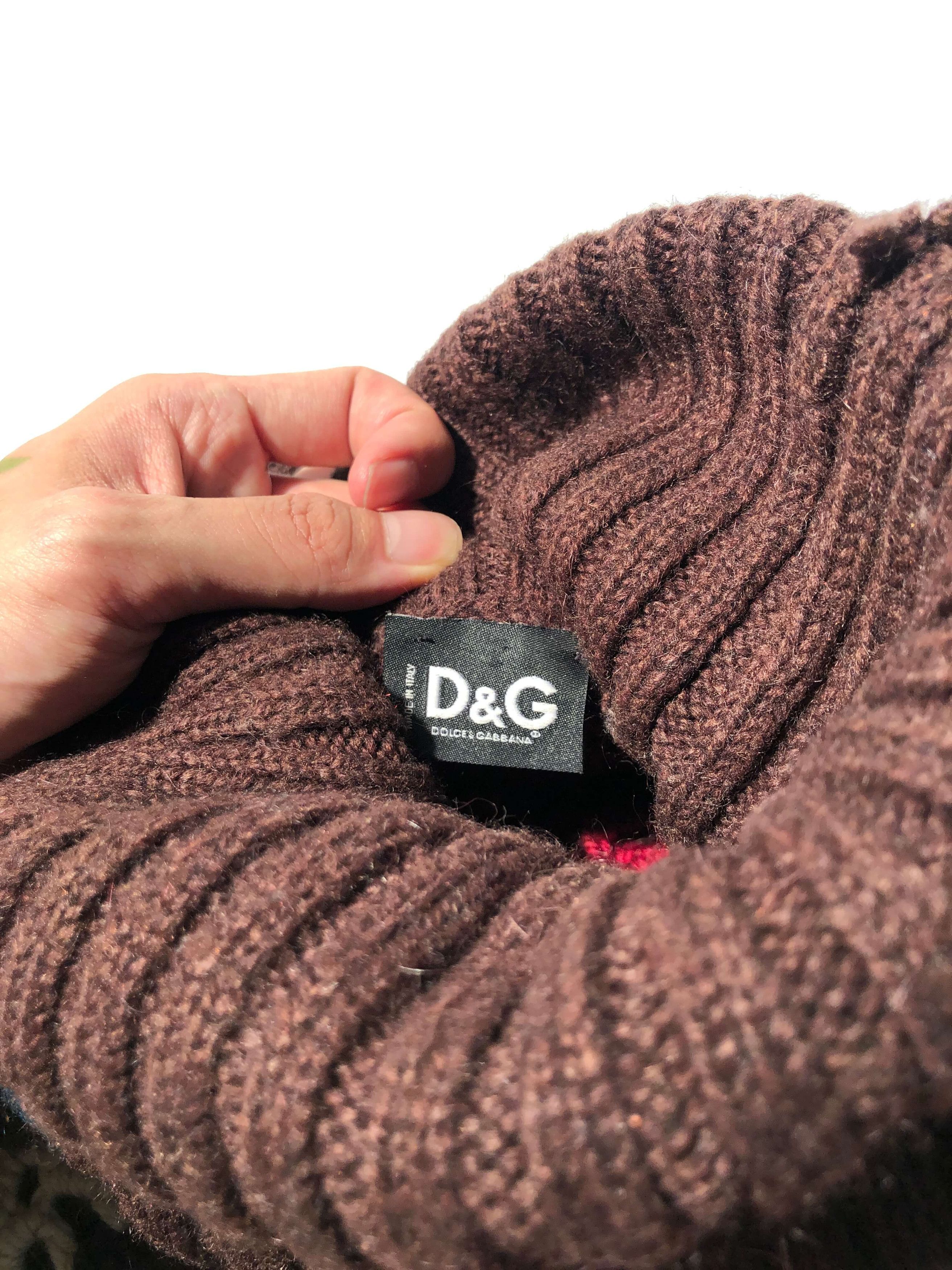 Dolce & Gabbana D&G crochet turtle neck sweater Size US S / EU 44-46 / 1 - 4 Thumbnail