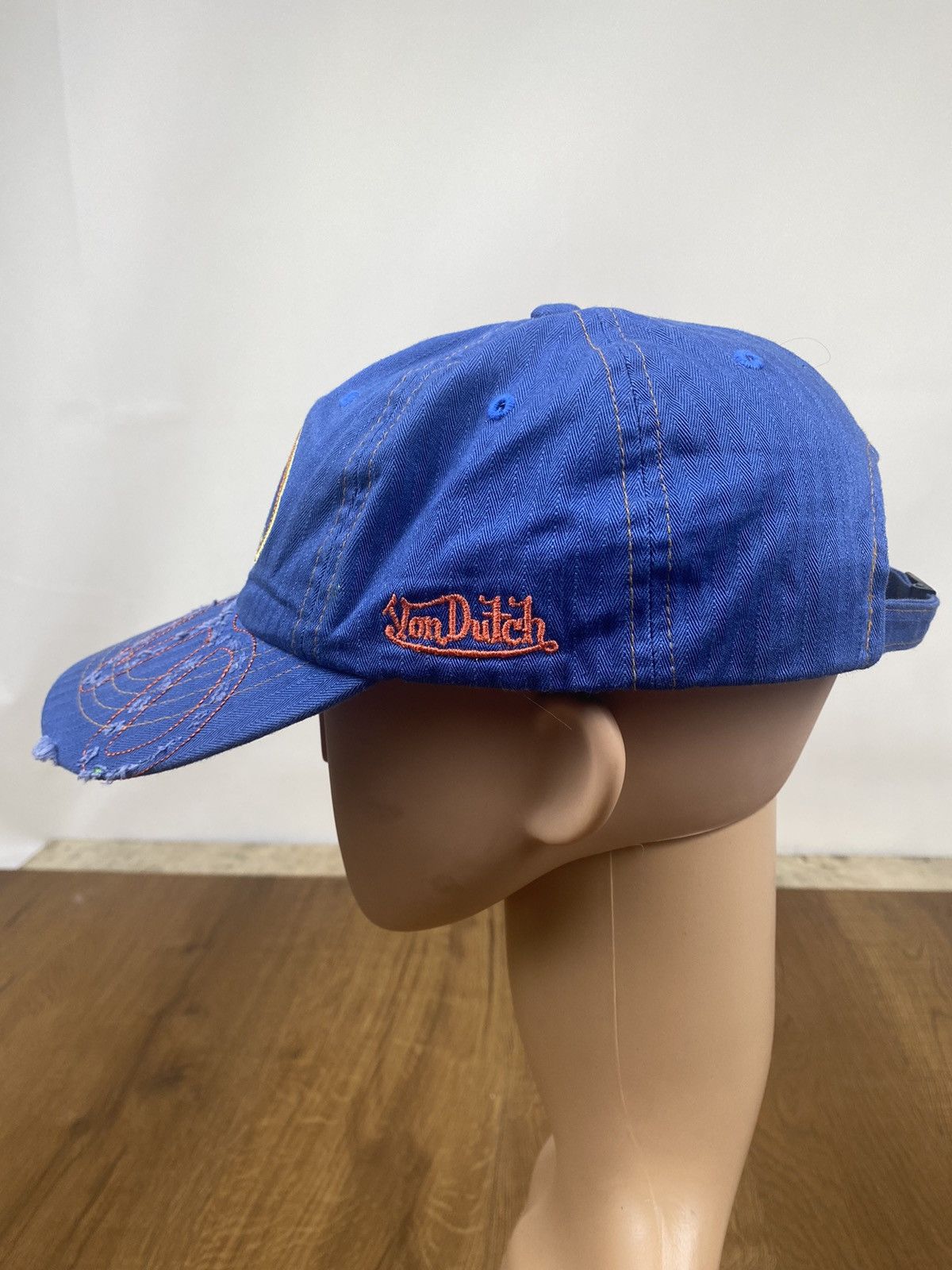 Von Dutch Von Dutch Big Logo Distressed Adjustable Hat Size ONE SIZE - 4 Thumbnail
