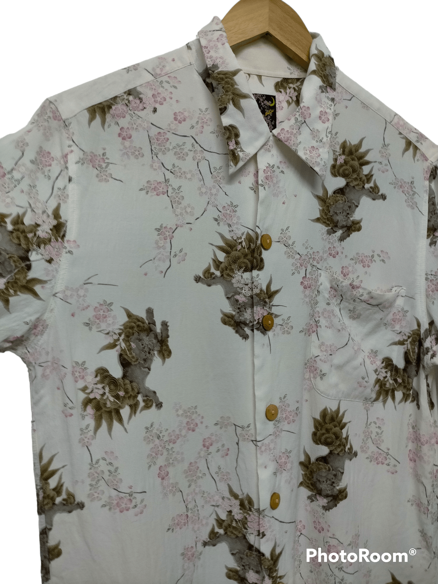 Japanese Brand Oniwa Soto Rayon Crepe Hawaiian shirt Size US L / EU 52-54 / 3 - 4 Thumbnail