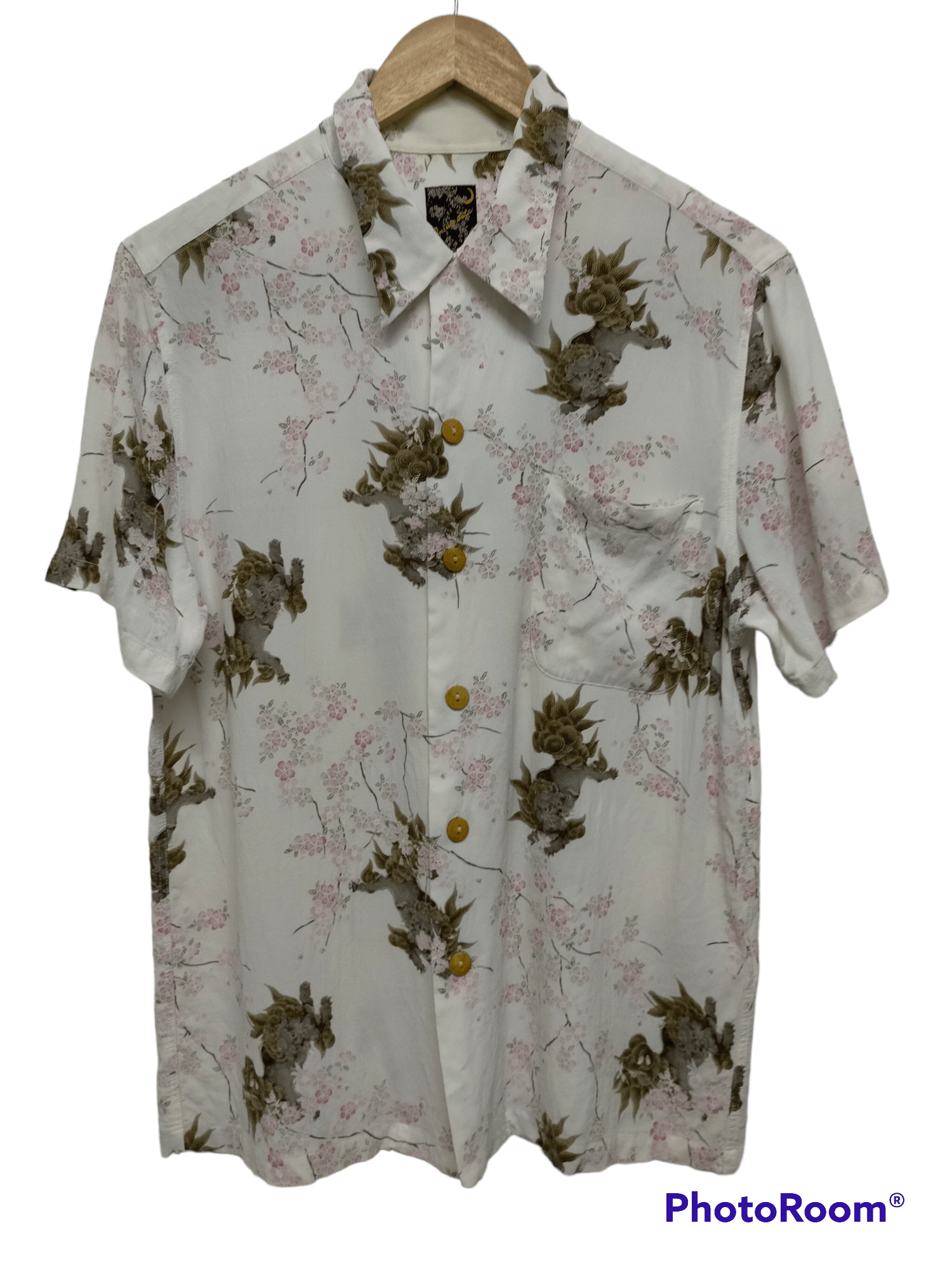 Japanese Brand Oniwa Soto Rayon Crepe Hawaiian shirt Size US L / EU 52-54 / 3 - 1 Thumbnail