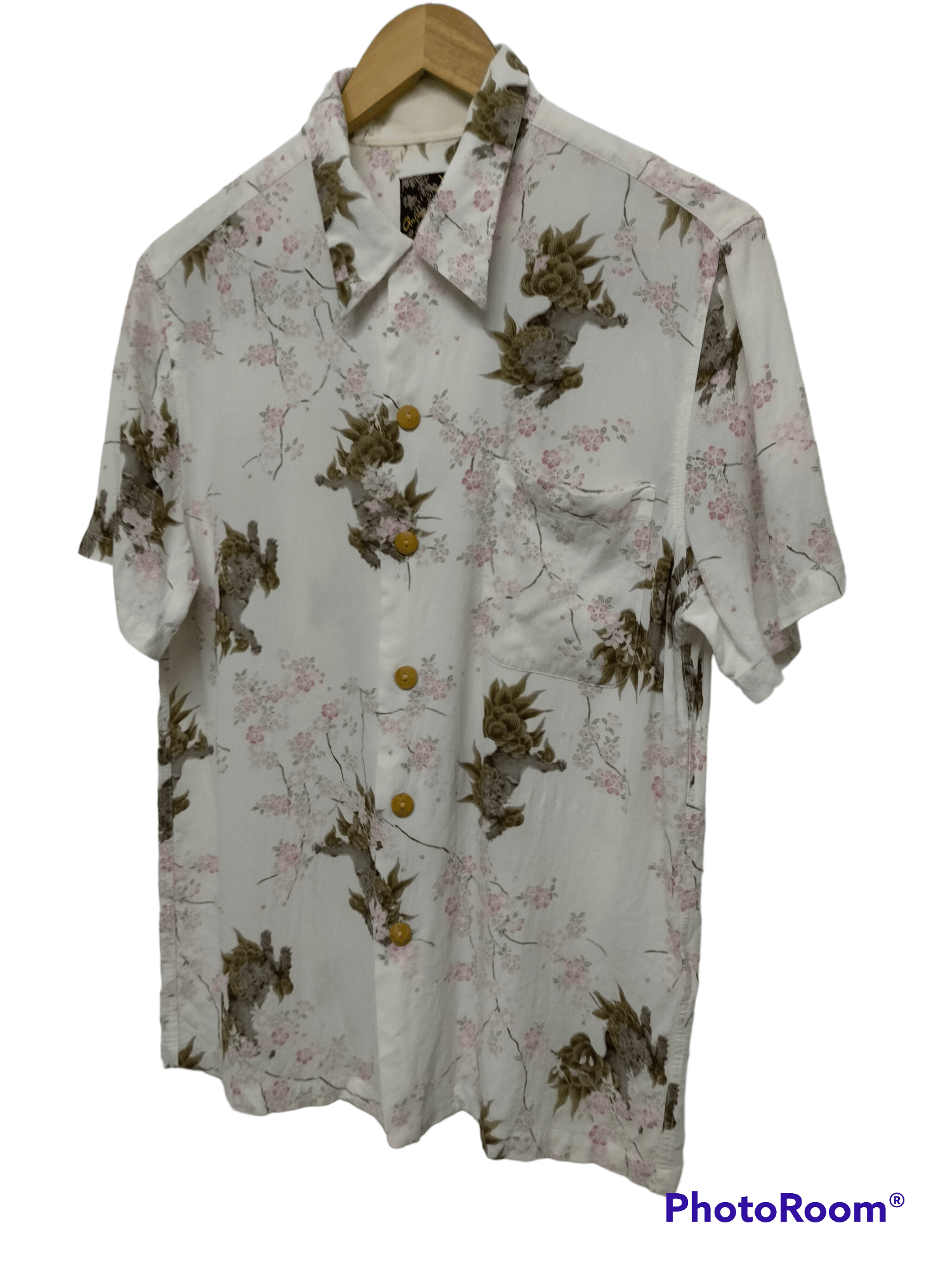 Japanese Brand Oniwa Soto Rayon Crepe Hawaiian shirt Size US L / EU 52-54 / 3 - 3 Thumbnail