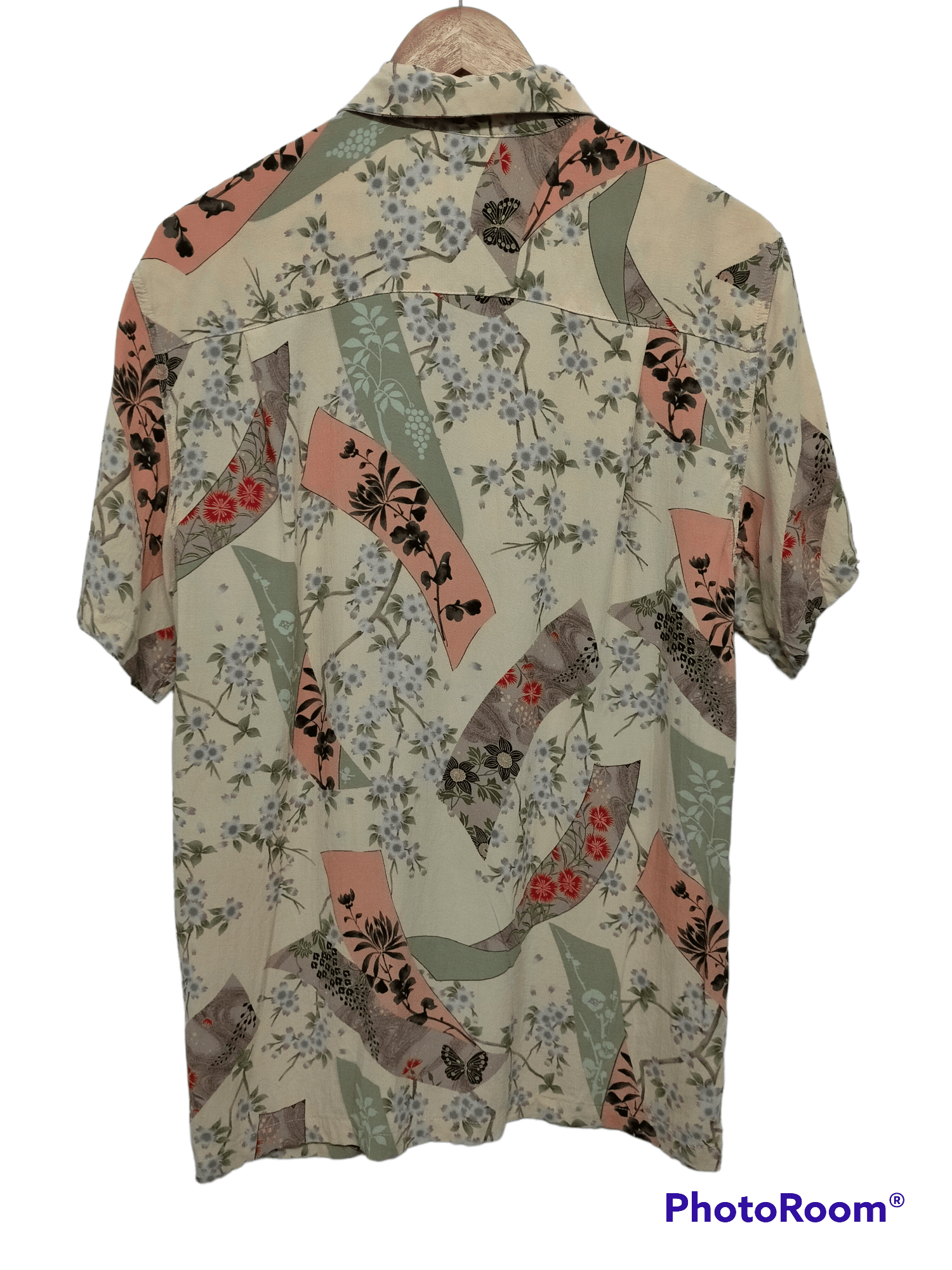 Japanese Brand Oniwa Soto Rayon Crepe Hawaiian shirt Size US L / EU 52-54 / 3 - 2 Thumbnail