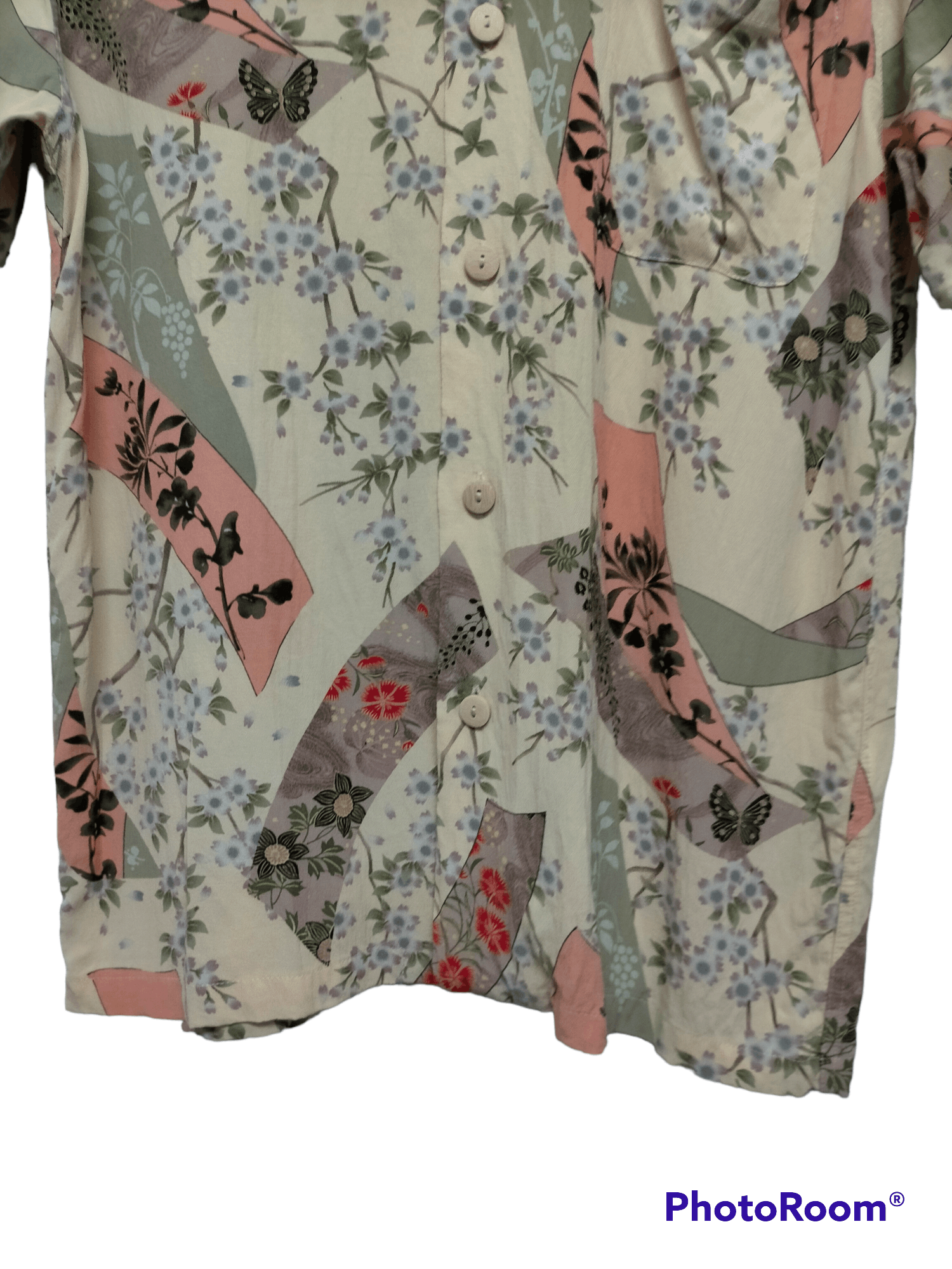 Japanese Brand Oniwa Soto Rayon Crepe Hawaiian shirt Size US L / EU 52-54 / 3 - 5 Thumbnail