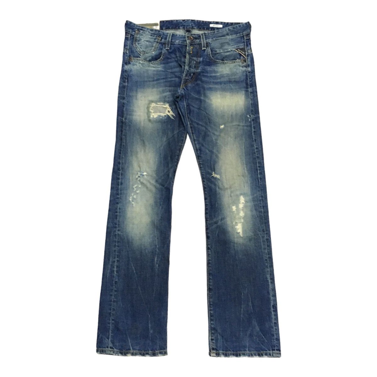 Rare Design Vintage Brand Replay Distressed Jeans 1990s