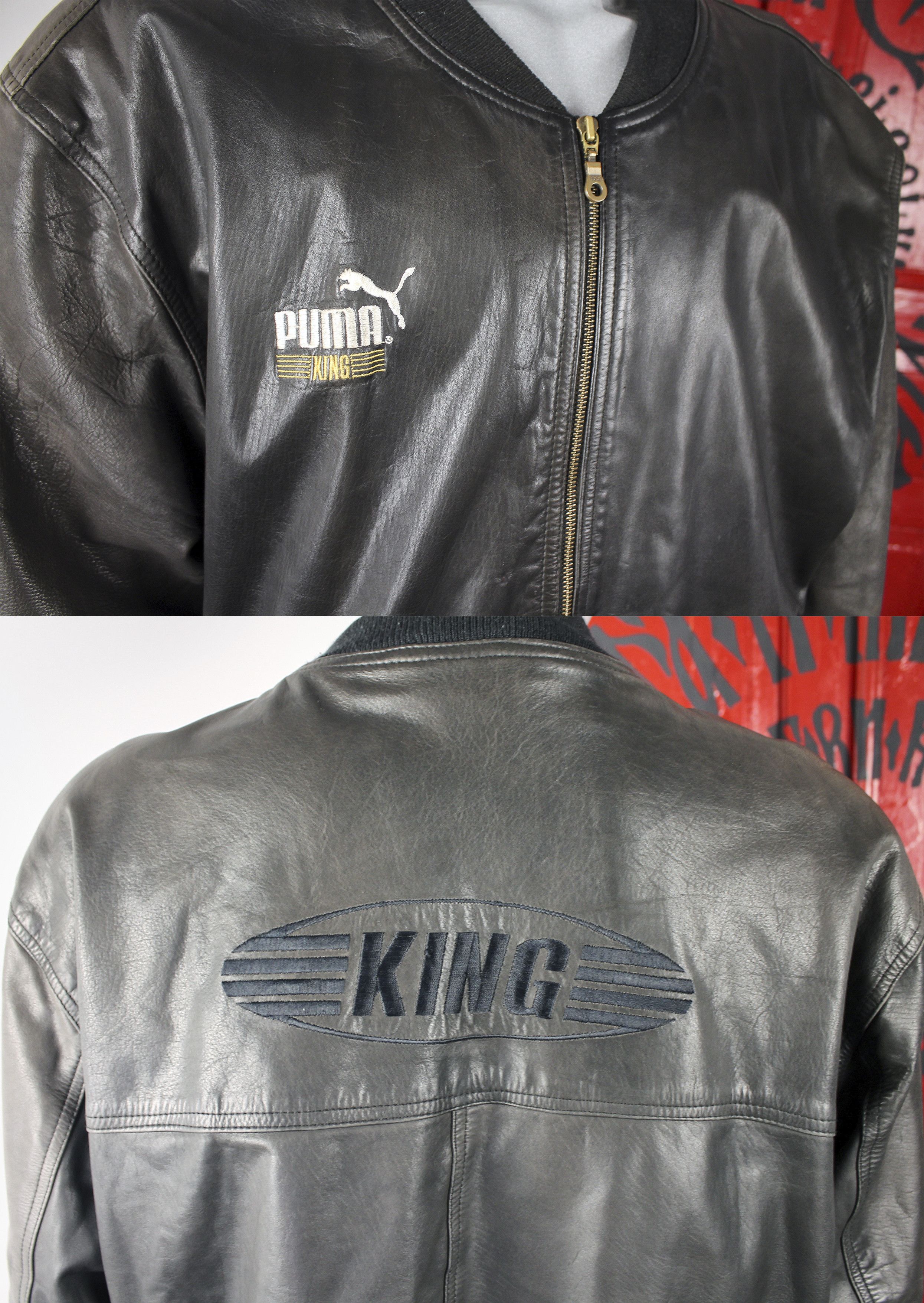 Puma Vintage 80s Puma Leather Bomber Jacket XL Size US XL / EU 56 / 4 - 8 Thumbnail