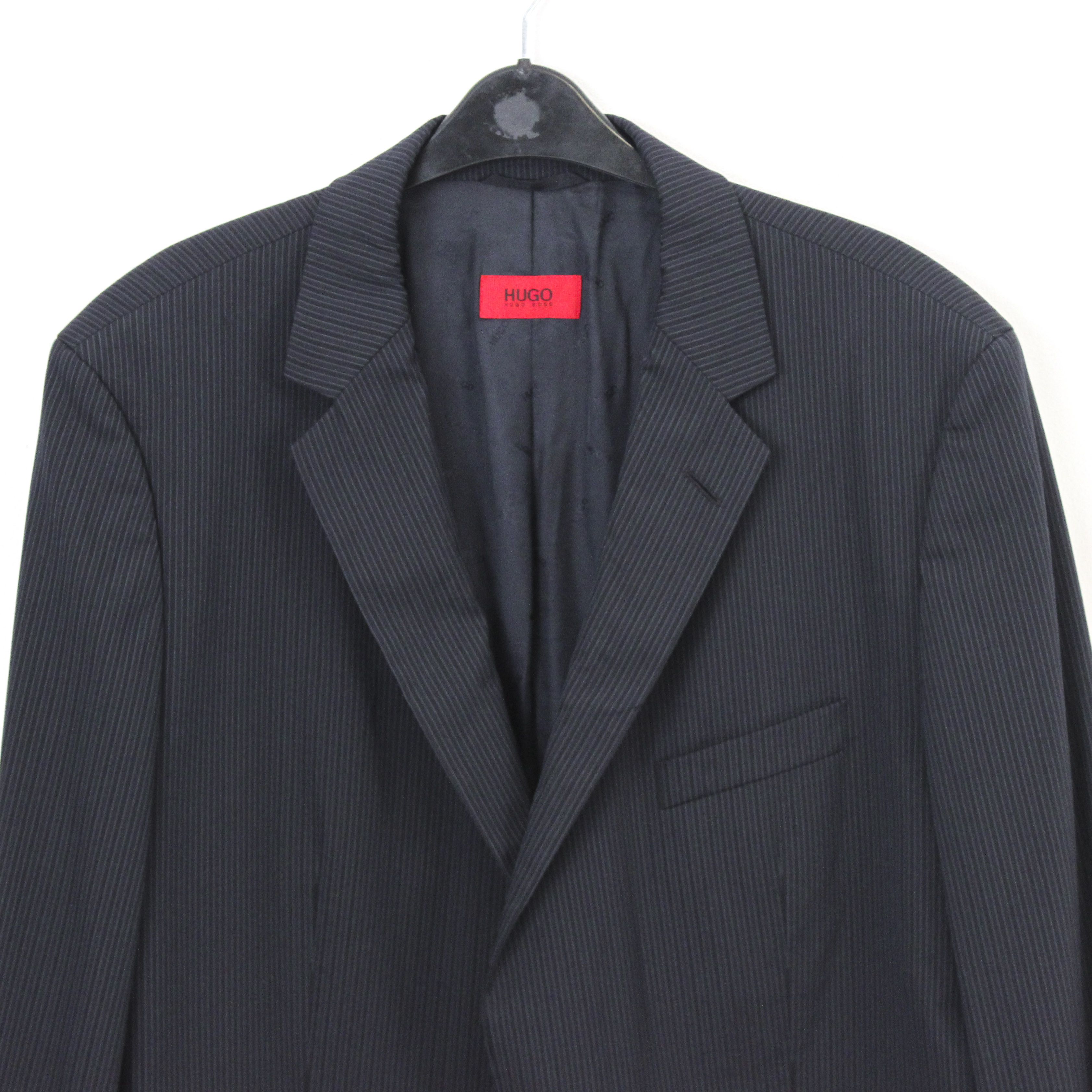 Hugo Boss Amar/Havorio Men Blazer Pinstriped Wool EU 56 Suit Jacket Size 46R - 2 Thumbnail