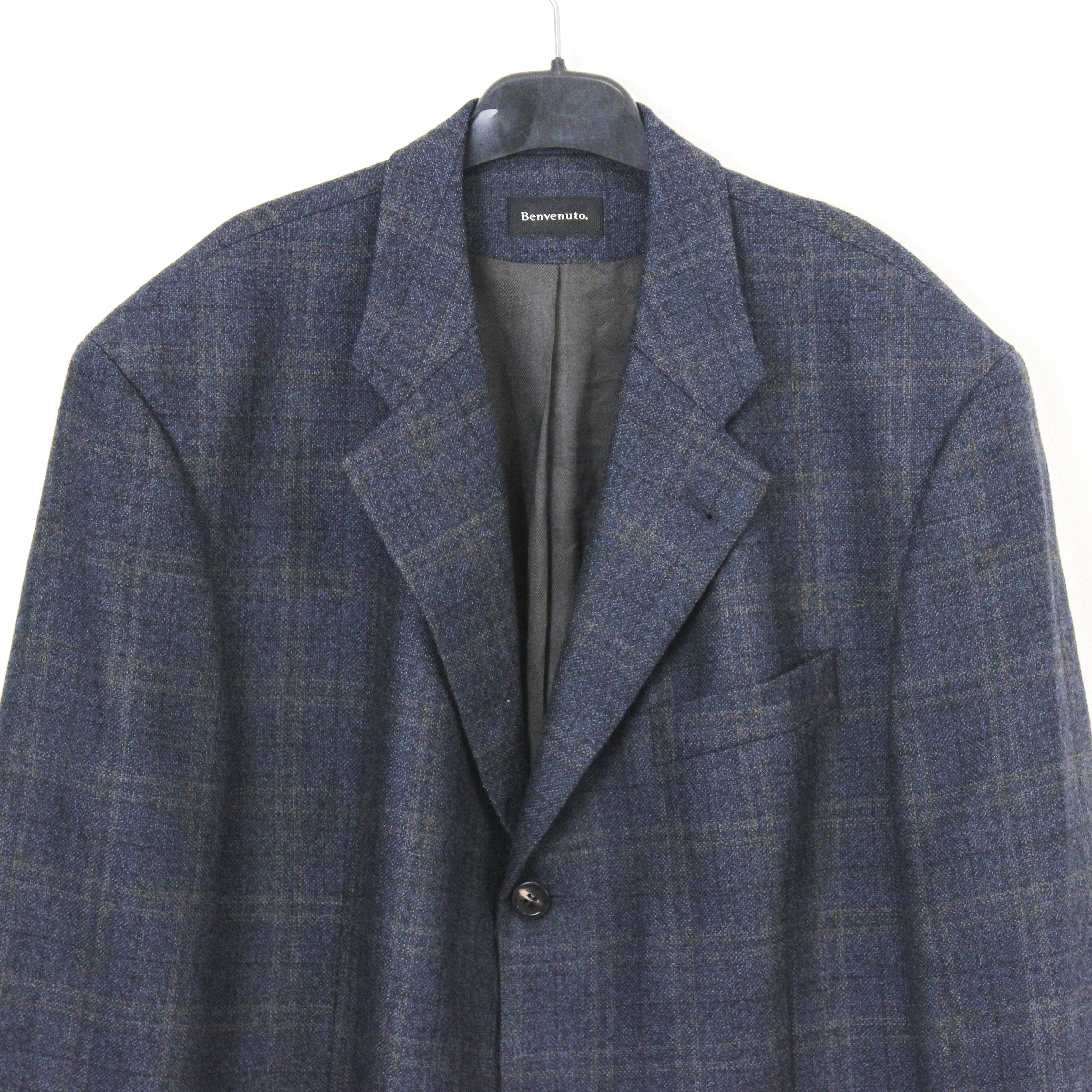 Other BENVENUTO Wool Blazer Plaid Jacket Suit EU 54S Coat L Size 44S - 2 Thumbnail