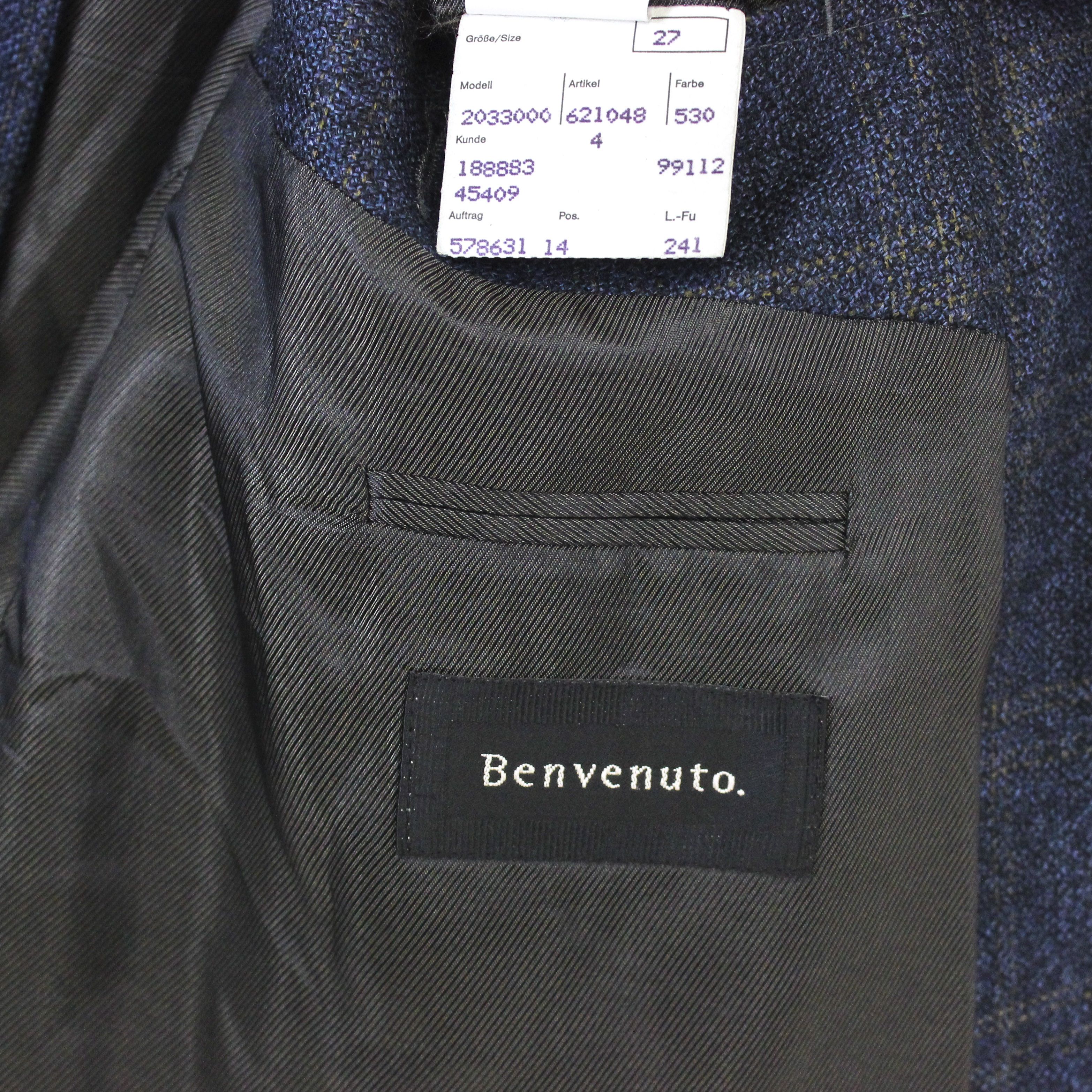 Other BENVENUTO Wool Blazer Plaid Jacket Suit EU 54S Coat L Size 44S - 8 Thumbnail