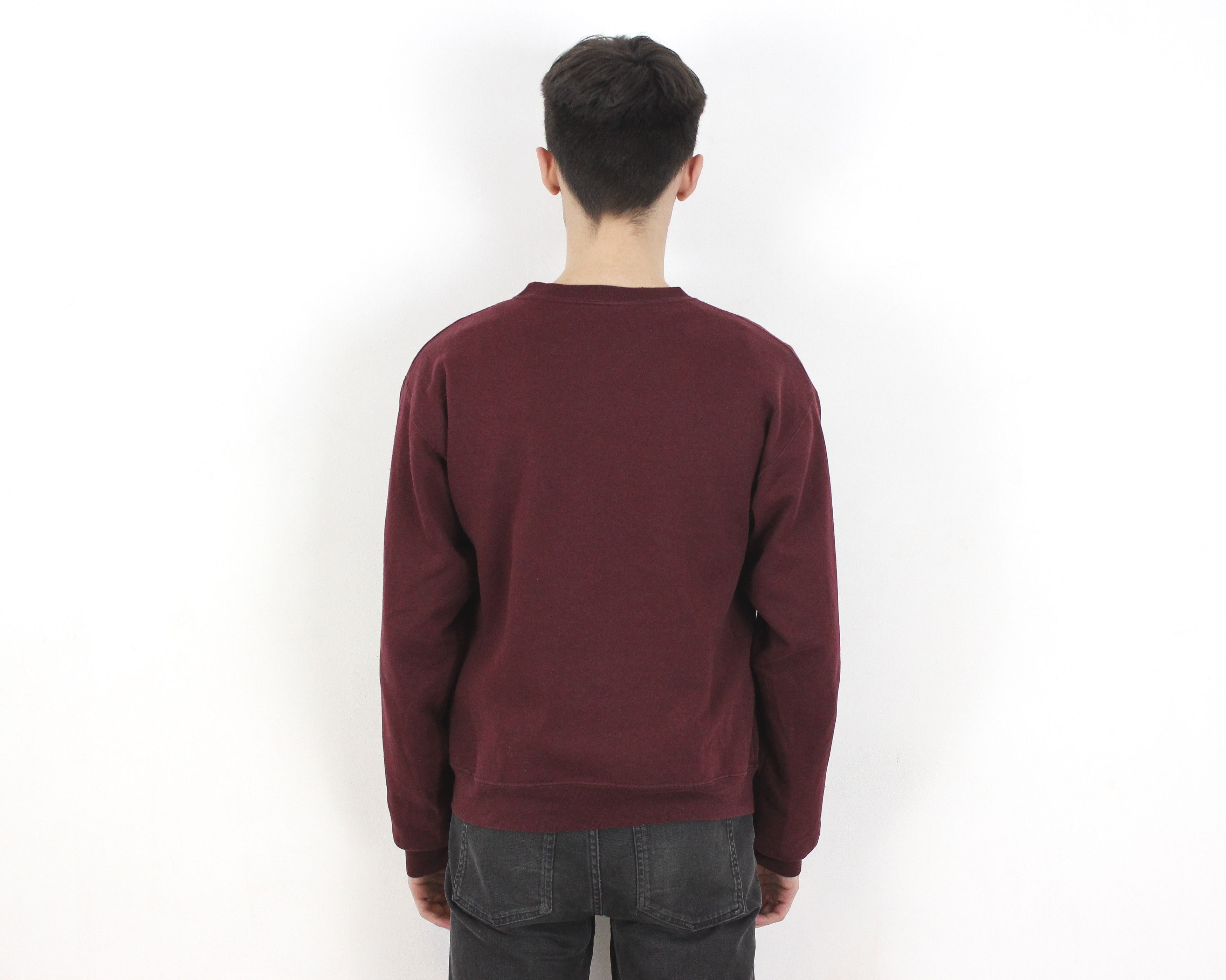 Champion × Vintage Men S Sweatshirt Jumper Pullover Streetwear Burgundy Sweater Size US S / EU 44-46 / 1 - 4 Thumbnail