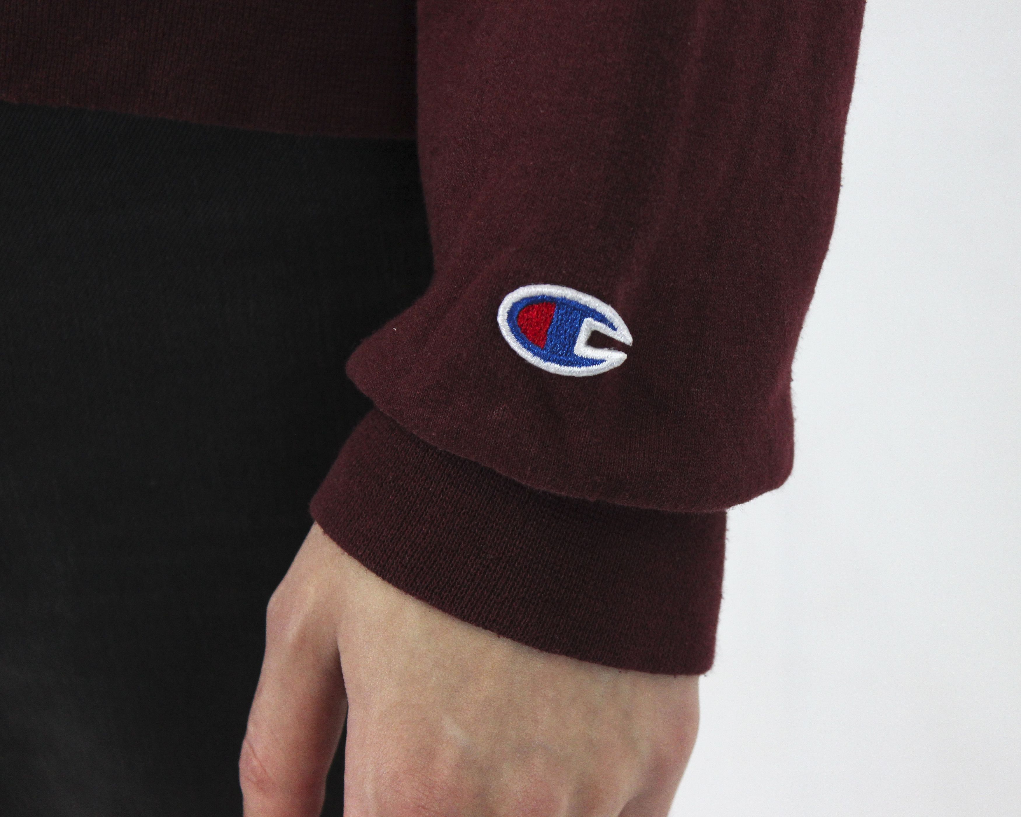 Champion × Vintage Men S Sweatshirt Jumper Pullover Streetwear Burgundy Sweater Size US S / EU 44-46 / 1 - 5 Thumbnail
