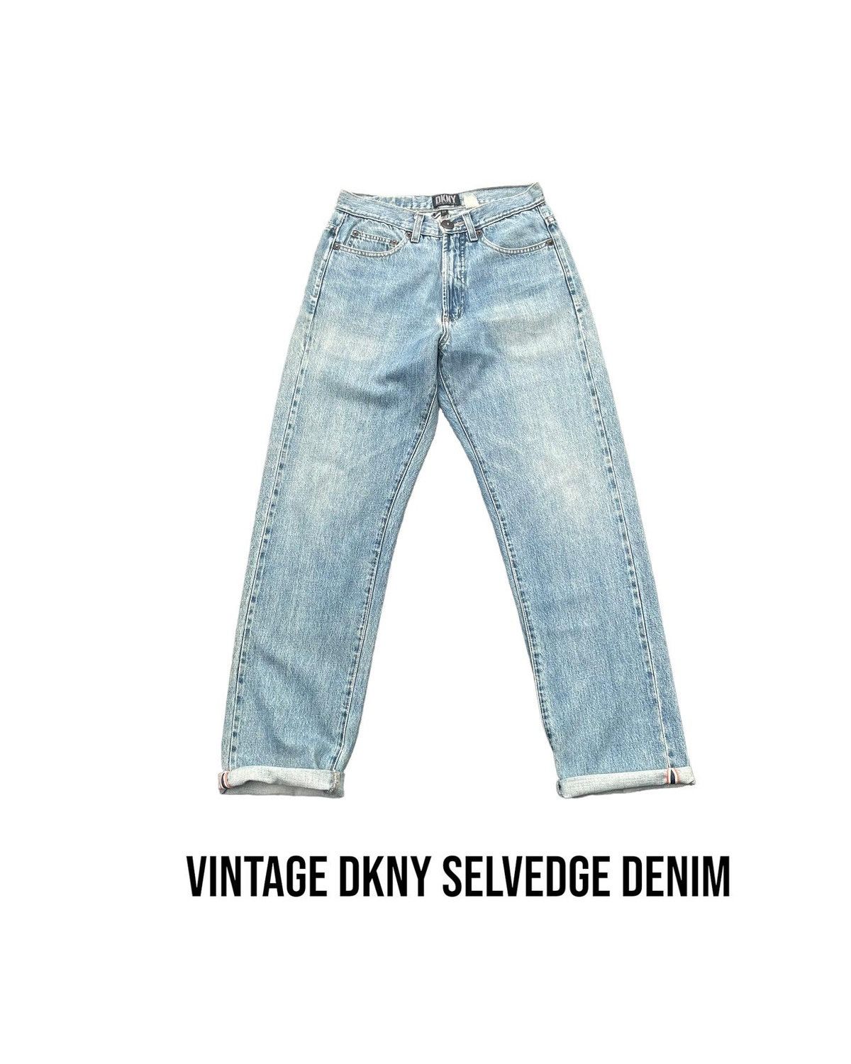 DKNY × Designer × Vintage Vintage DKNY Selvedge Faded Wash Denim Size US 29 - 1 Thumbnail