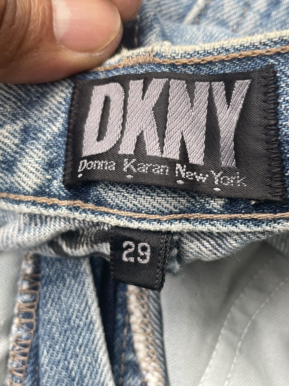 DKNY × Designer × Vintage Vintage DKNY Selvedge Faded Wash Denim Size US 29 - 13 Thumbnail