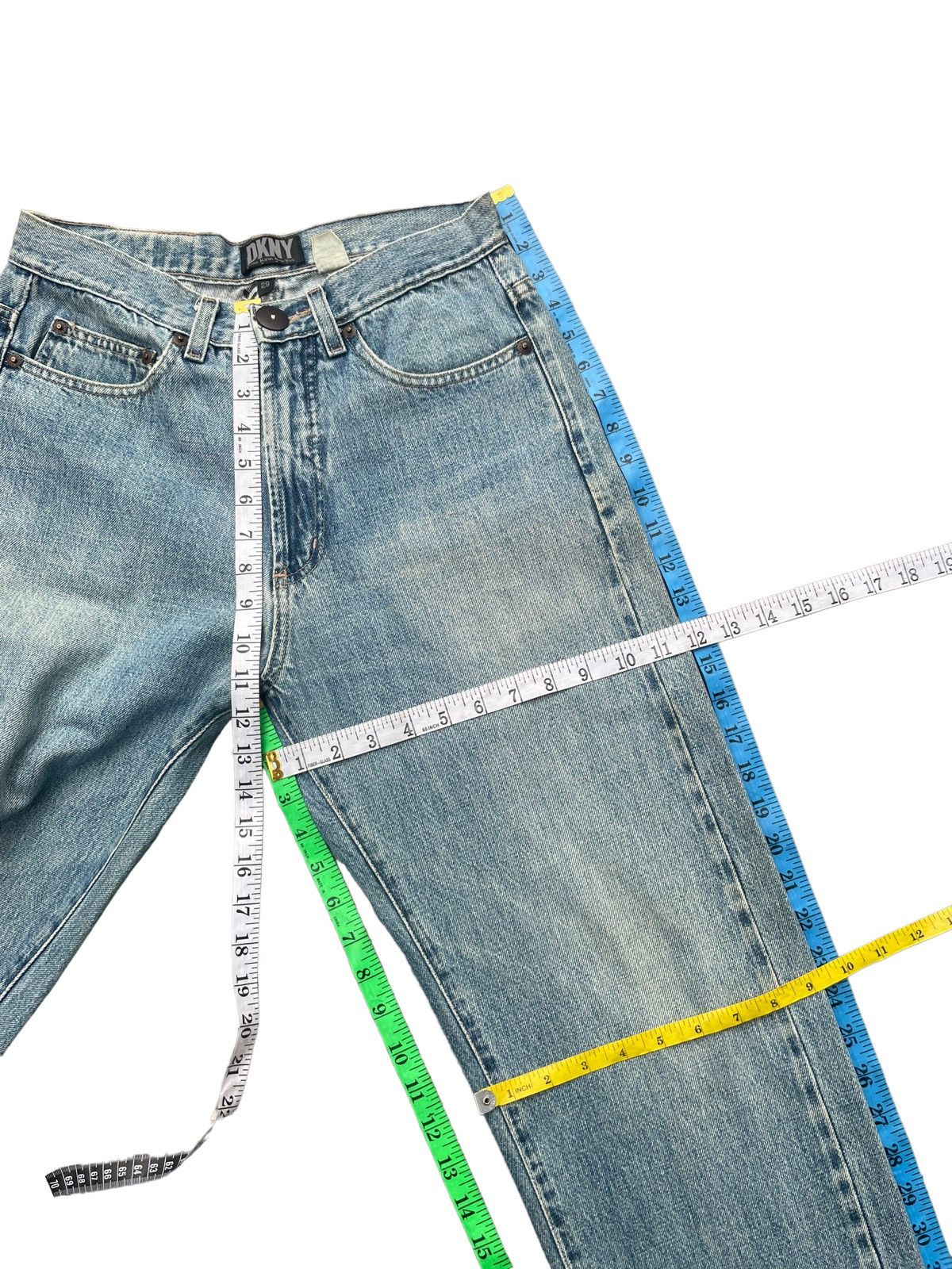 DKNY × Designer × Vintage Vintage DKNY Selvedge Faded Wash Denim Size US 29 - 21 Thumbnail